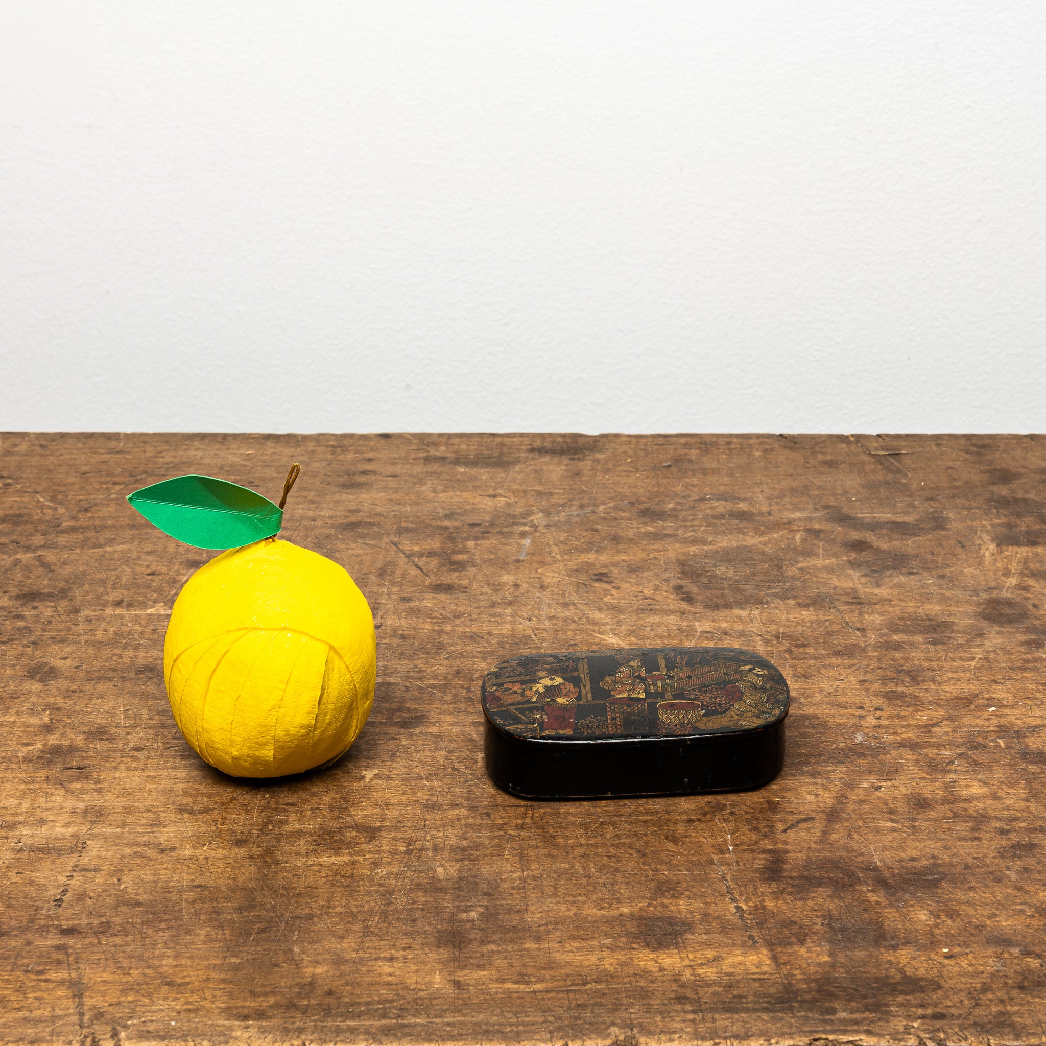 19th Century French Papier-Mâché Snuff Box, Antique French Lacquer