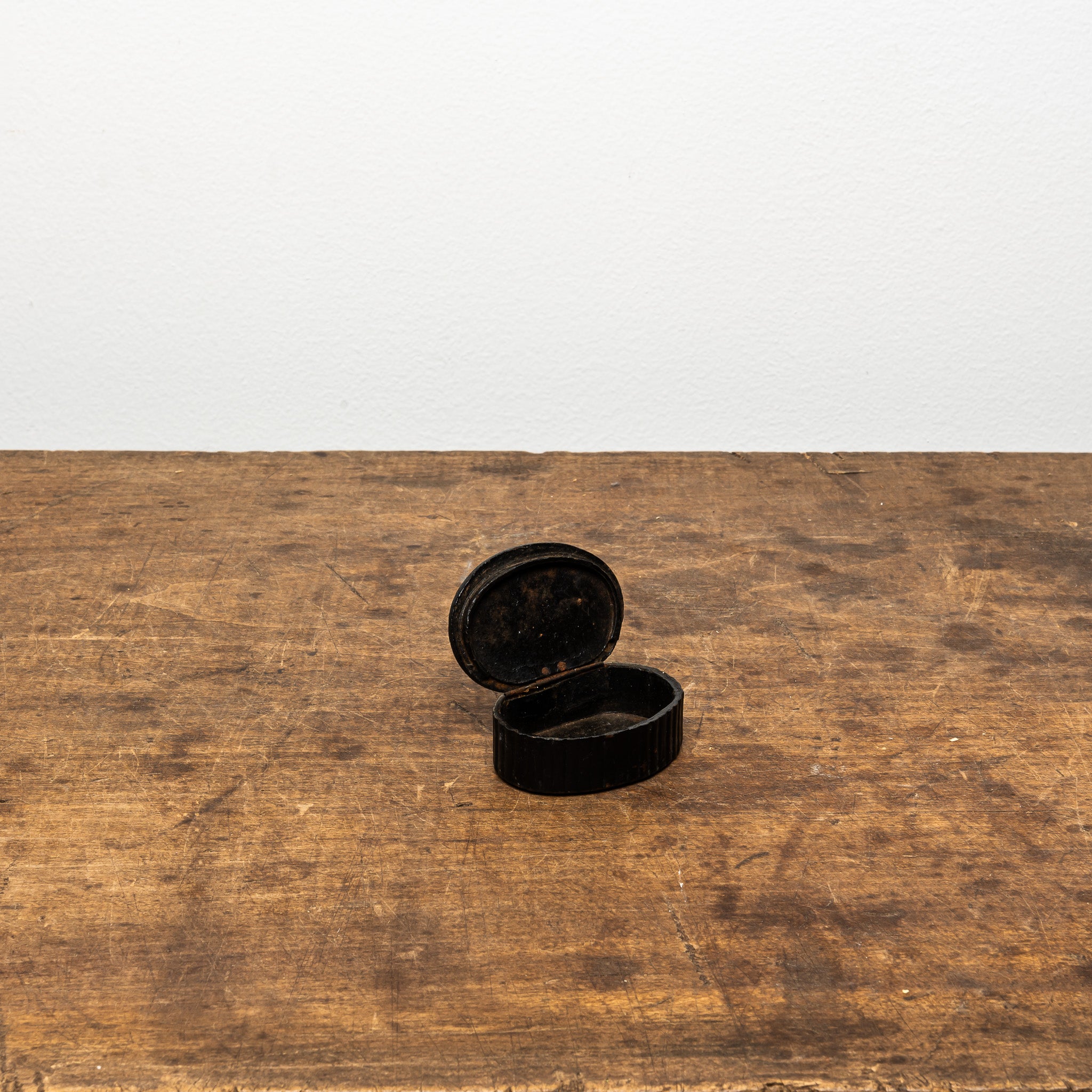 18th Century English Papier-Mâché Shell Snuff Box, Antique Box