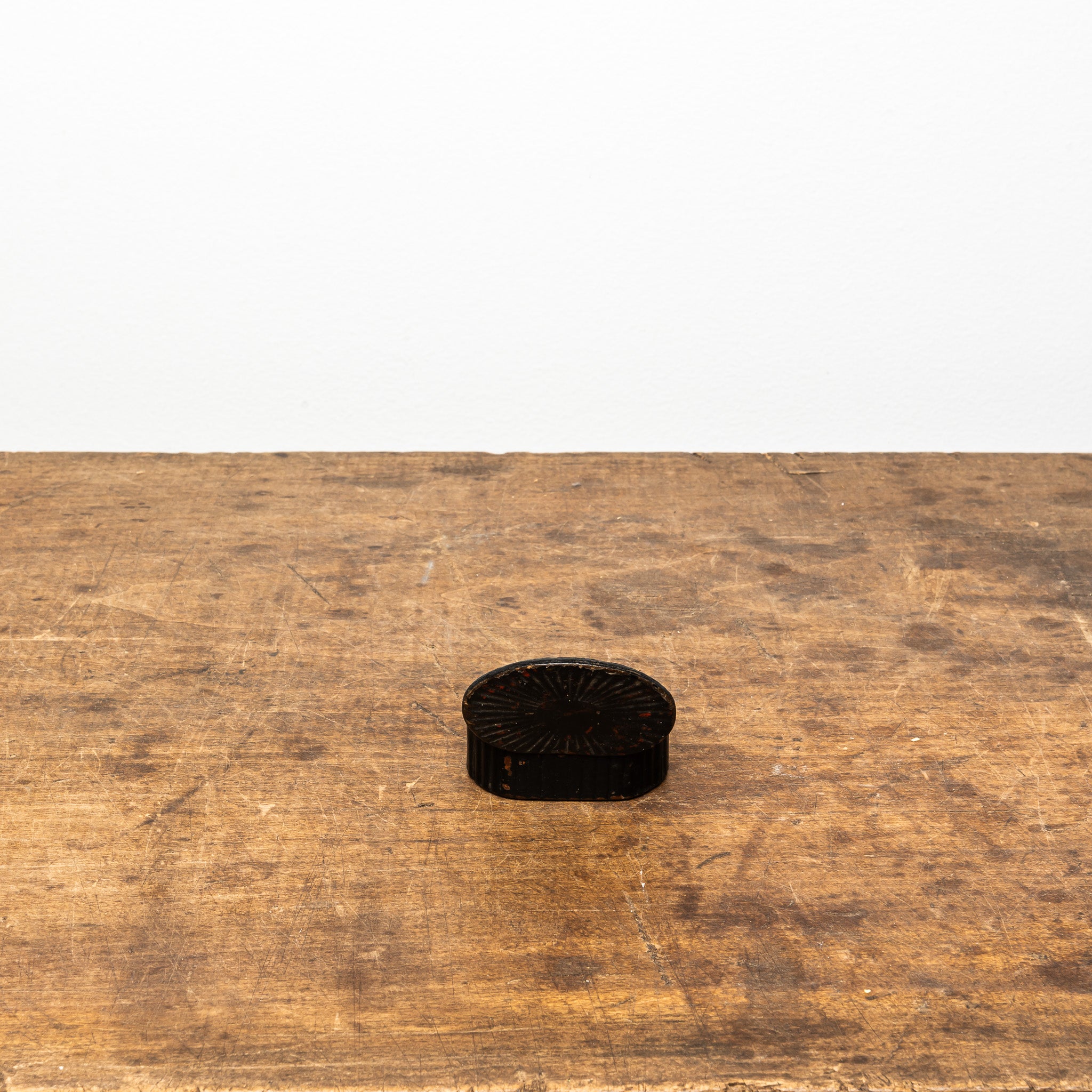 18th Century English Papier-Mâché Shell Snuff Box, Antique Box