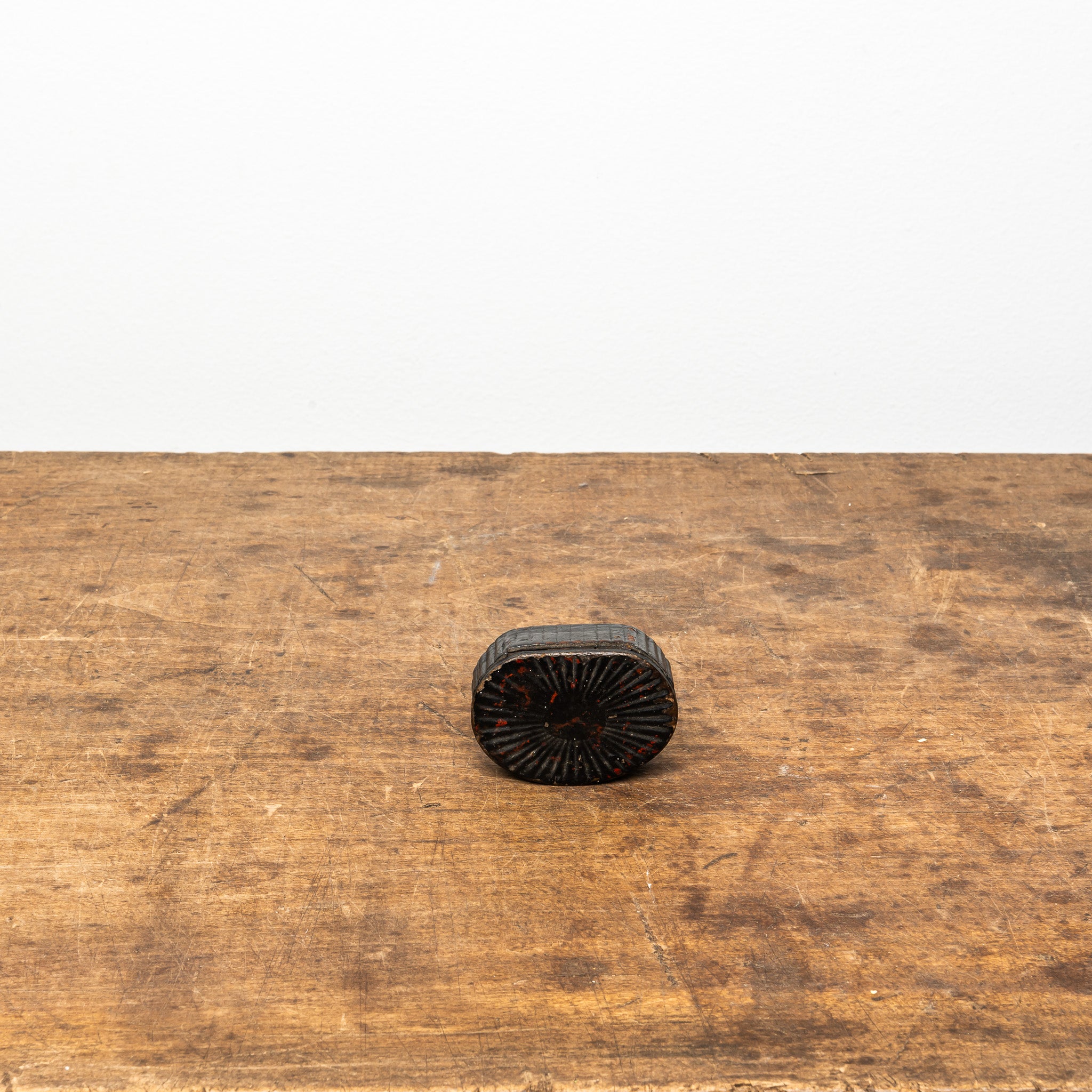 18th Century English Papier-Mâché Shell Snuff Box, Antique Box