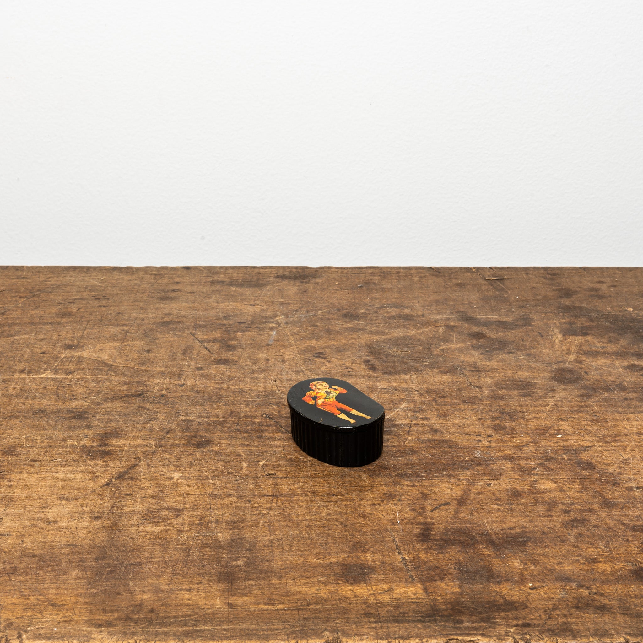 19th Century English Lacquer Snuff Box, Antique Decorative Box