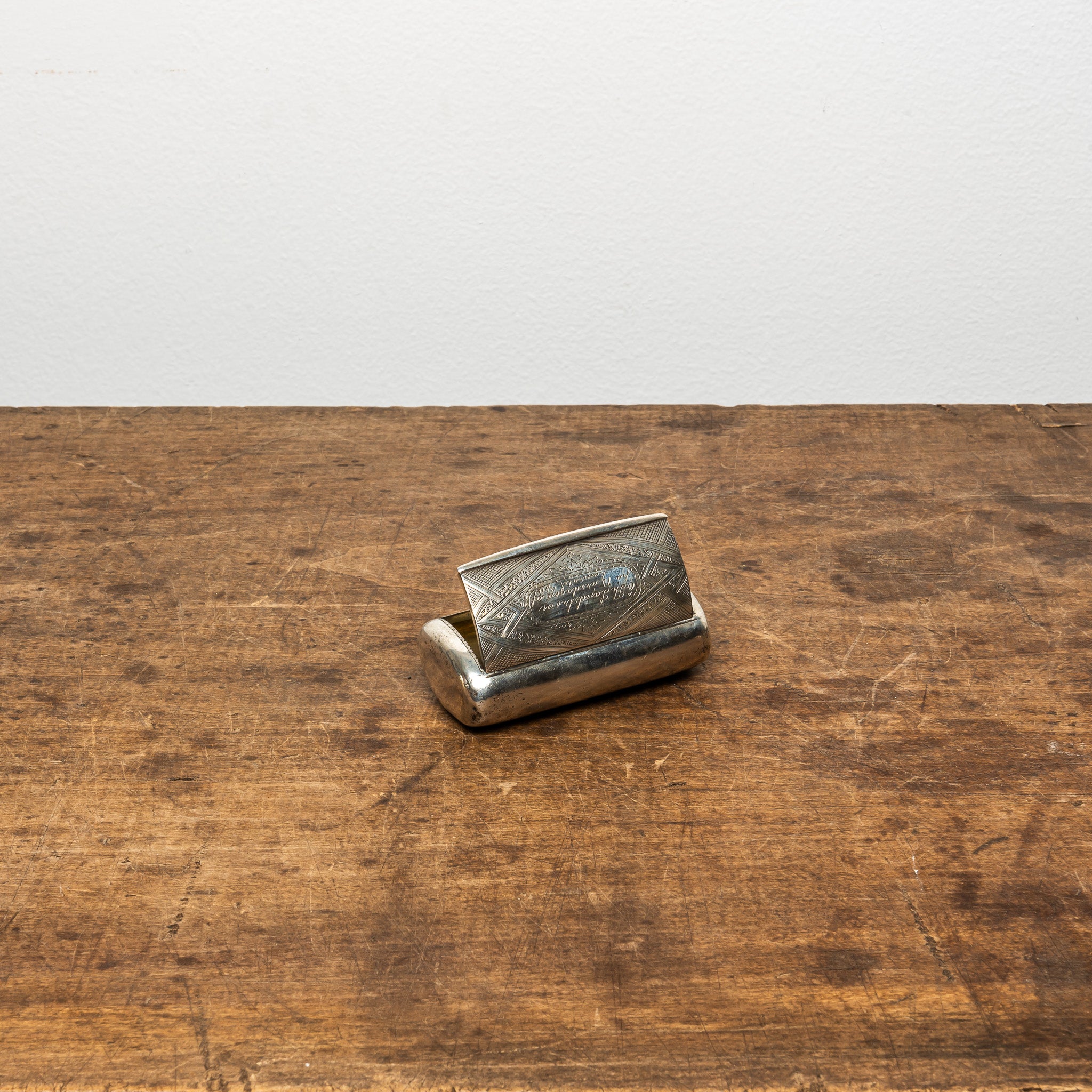 19th century Russian niello sterling silver snuff box