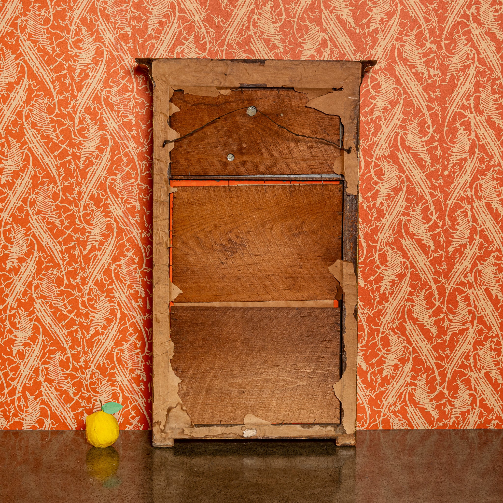 Reverse-painted ship’s mirror, 19th century giltwood