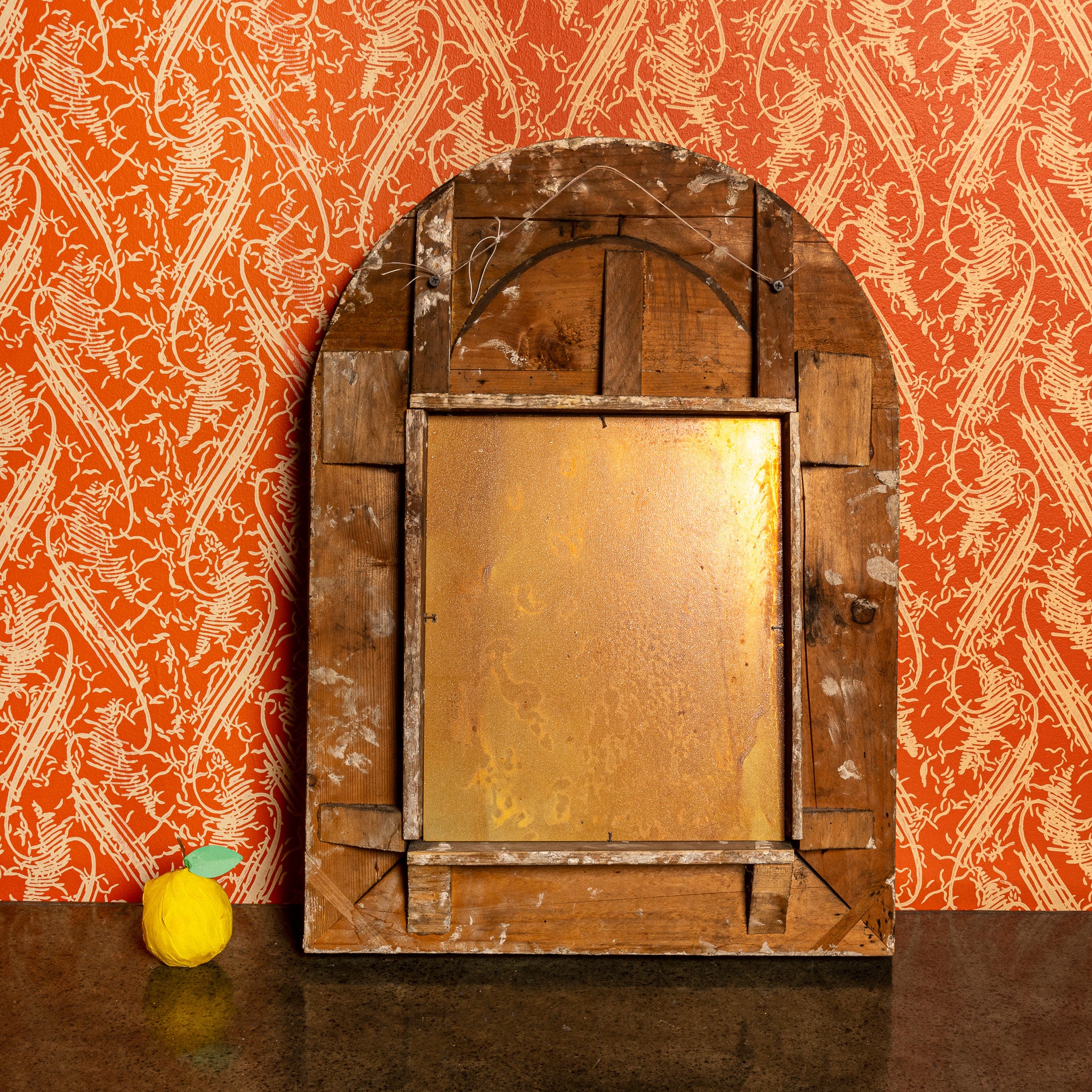 Russian gilt and lacquer mirror, 19th century