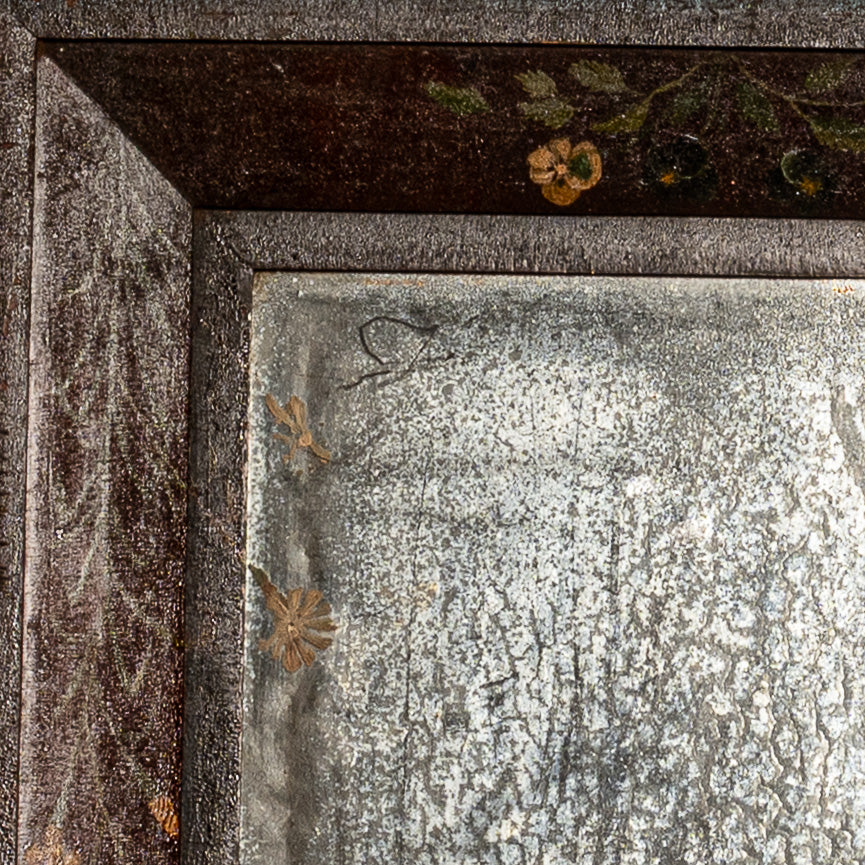 Folk art painted mirror, 19th century