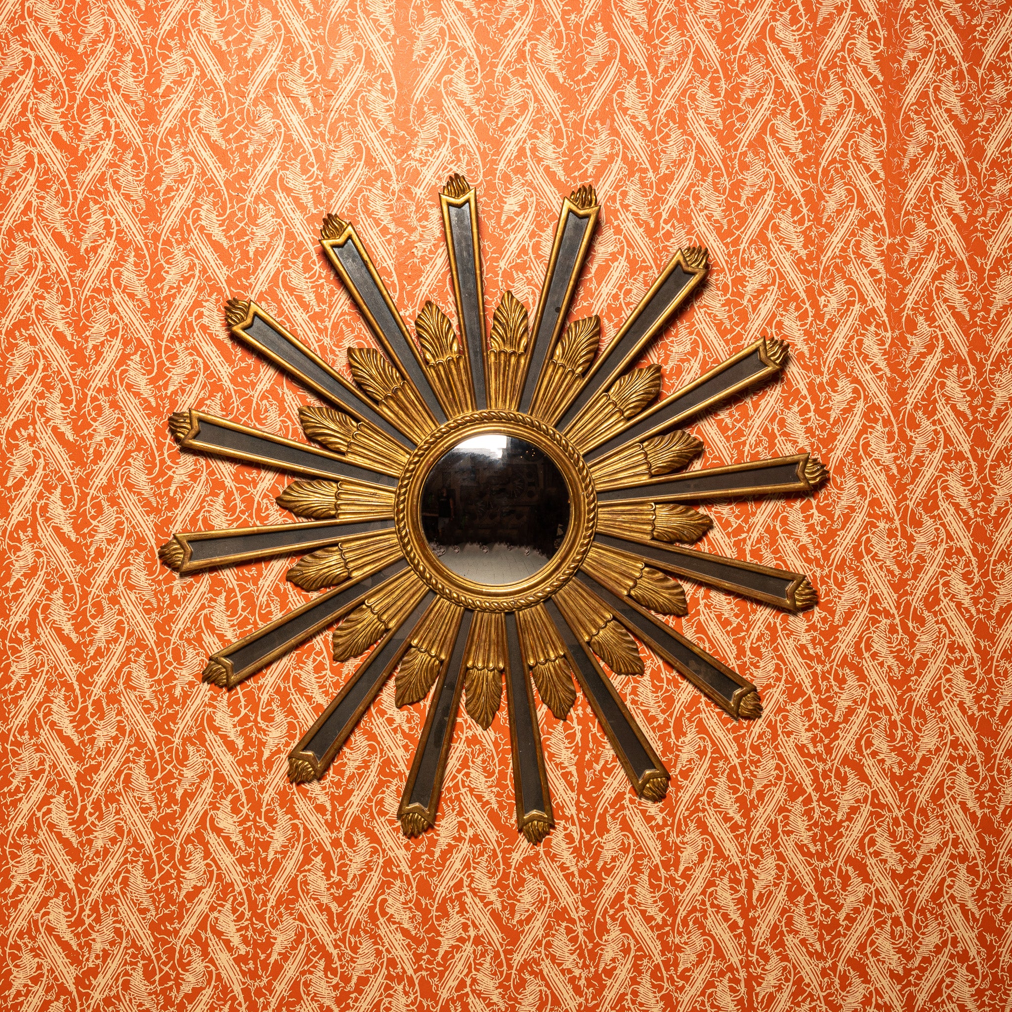 Italian Sunburst Mirror | 20th Century Giltwood