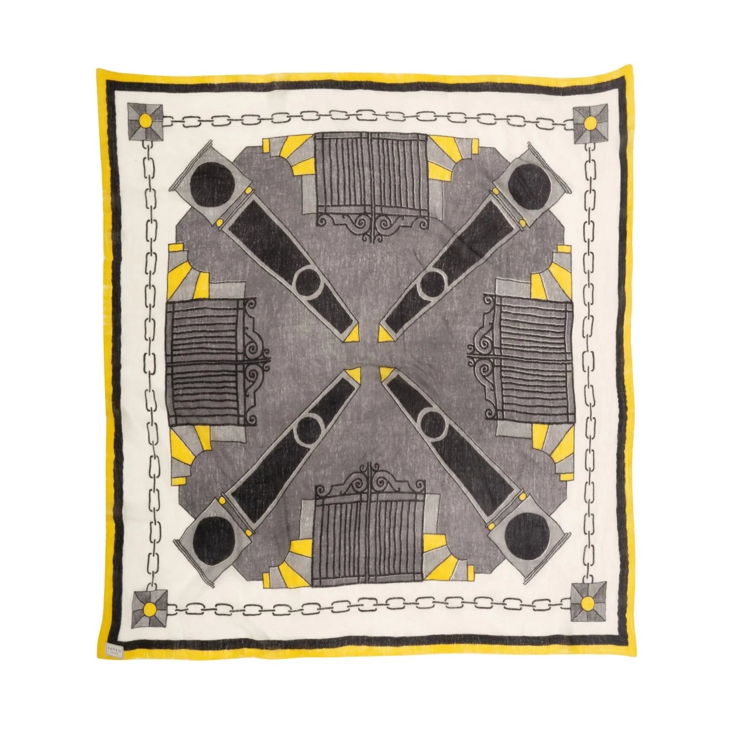 SAVED NY x Damien Nicolas Roux "OBELISKS GATES" Cashmere Scarves