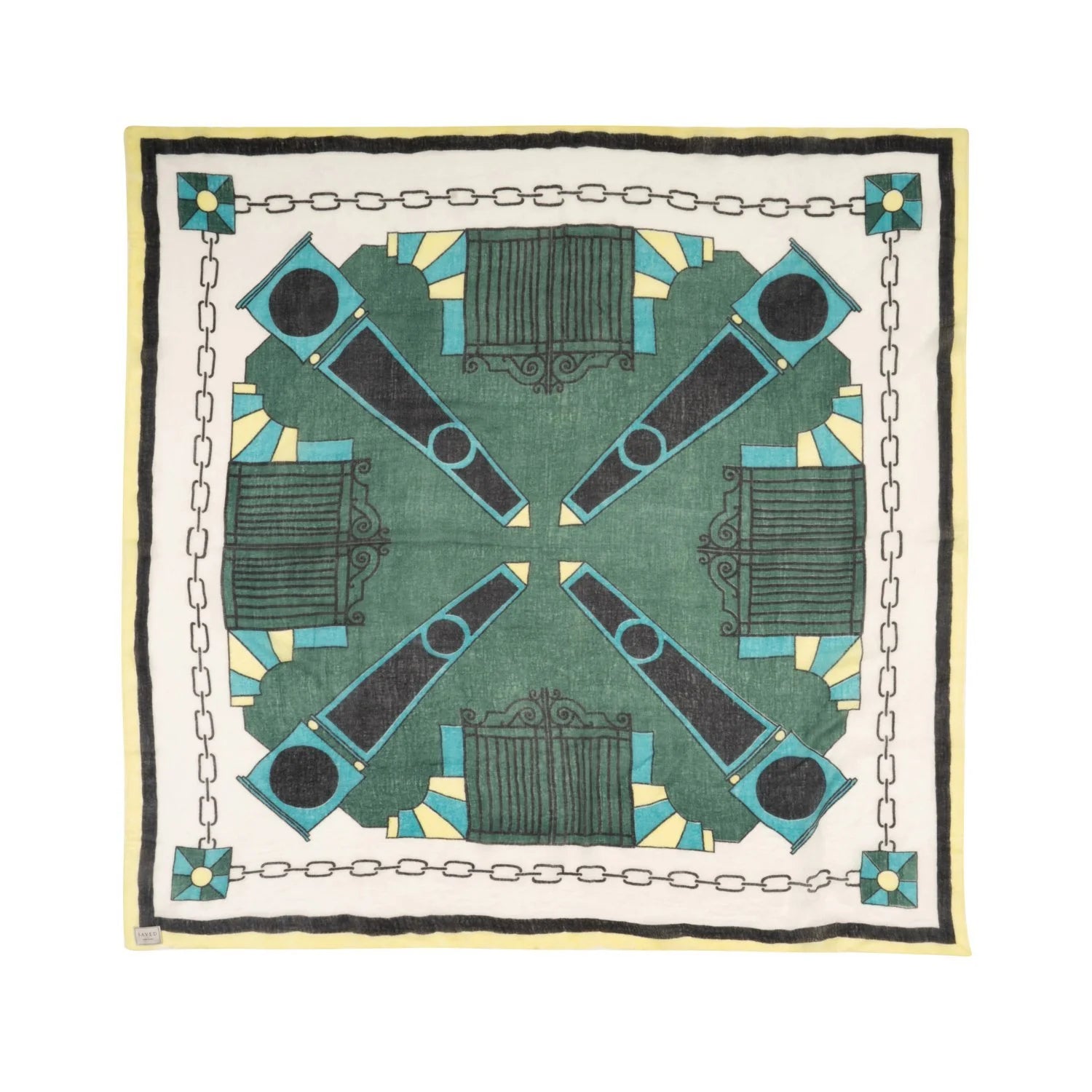 SAVED NY x Damien Nicolas Roux "OBELISKS GATES" Cashmere Scarves