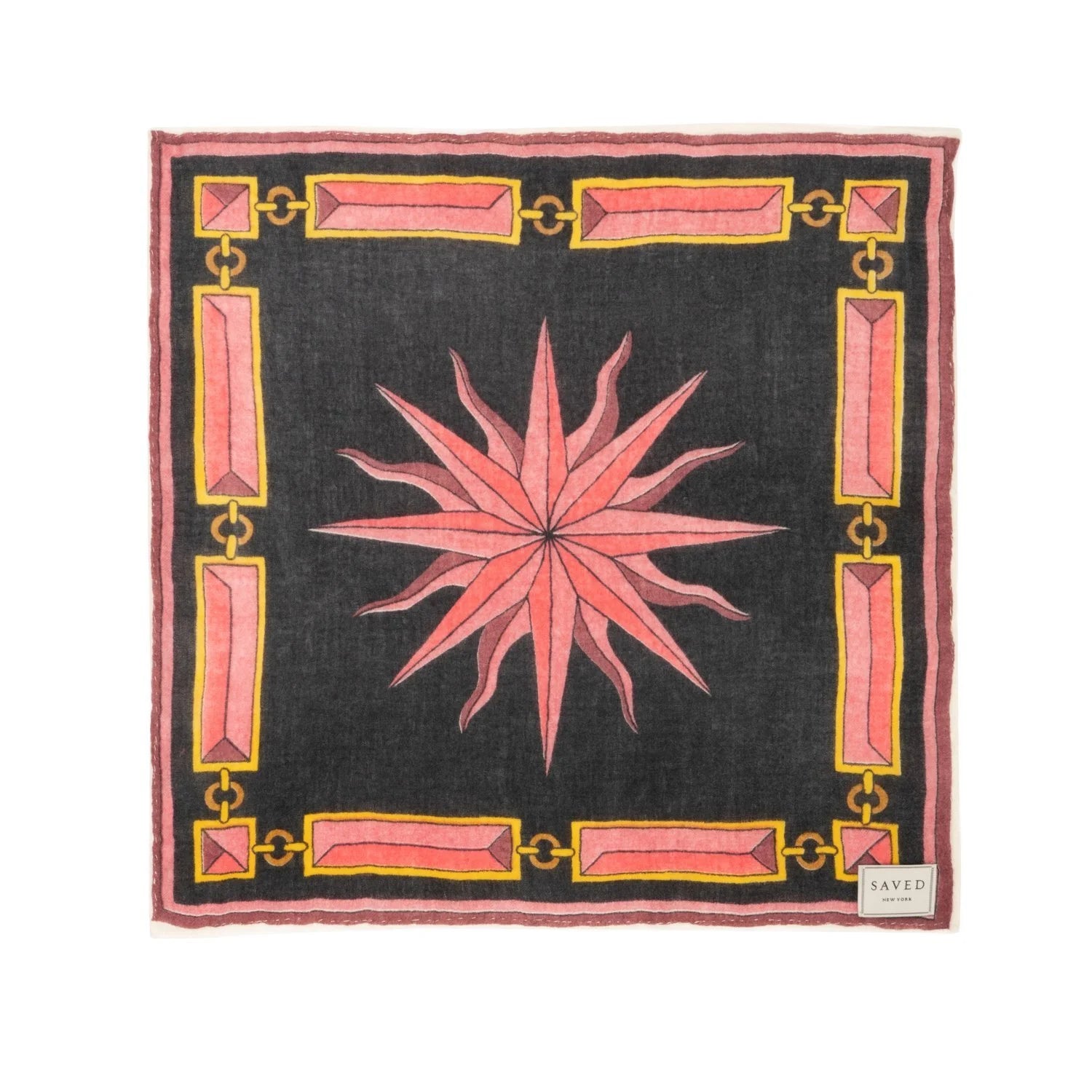 SAVED NY x Damien Nicolas Roux "SUNBURST - GAVROCHE" Cashmere Scarves