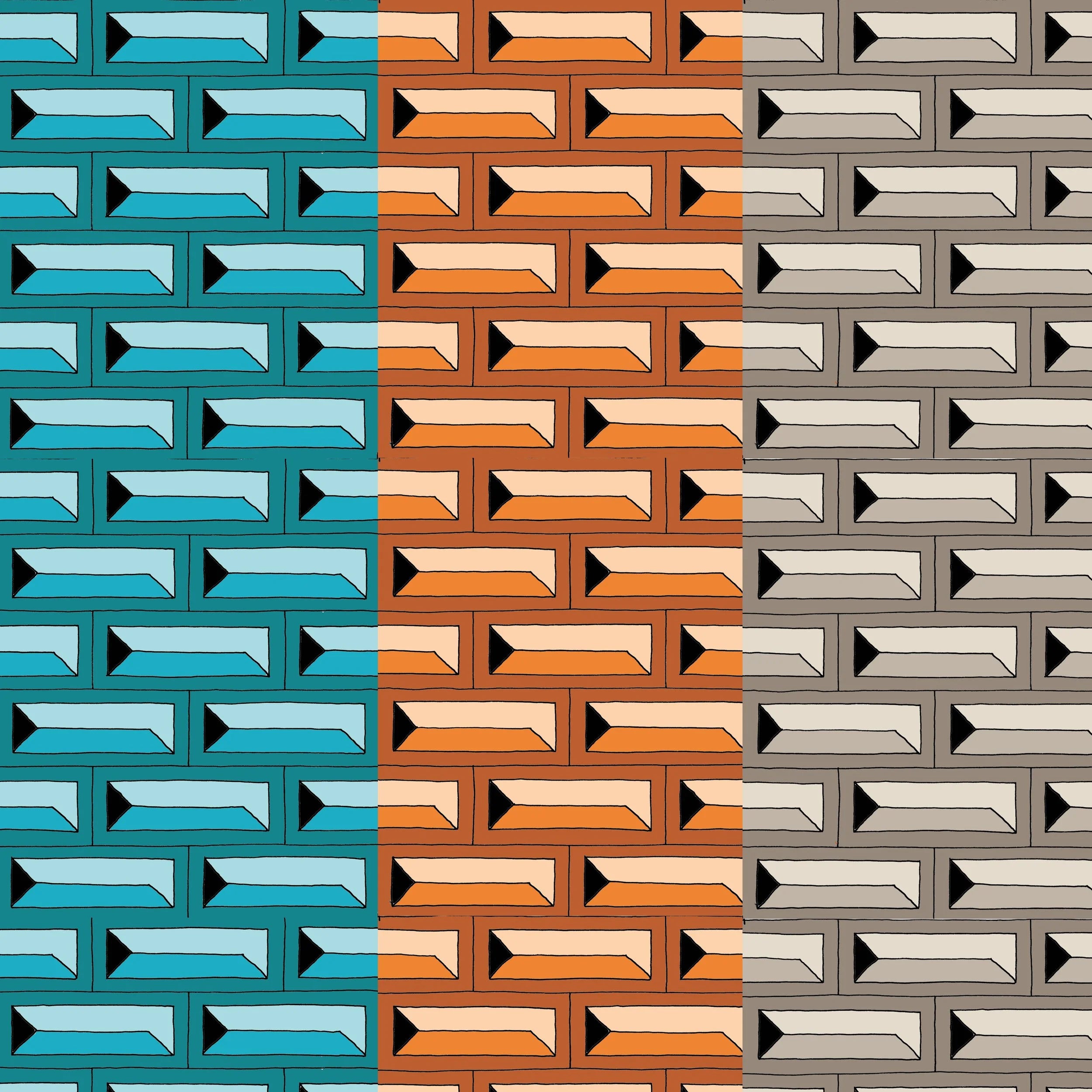 SAVED x Damien Nicolas Roux "Bricks & Shades" Wallpapers