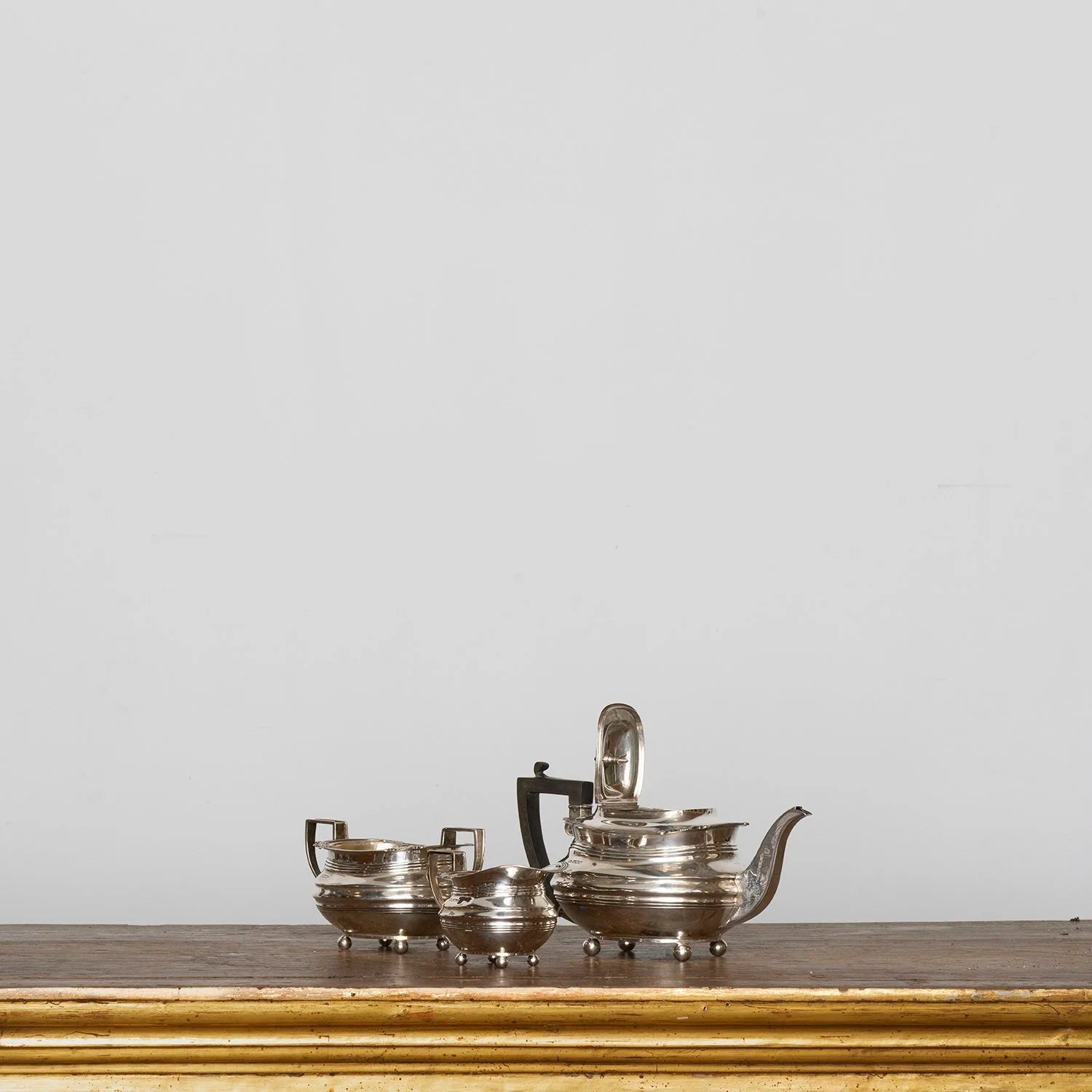 EDWARDIAN BACHELOR'S STERLING SILVER TEA SET