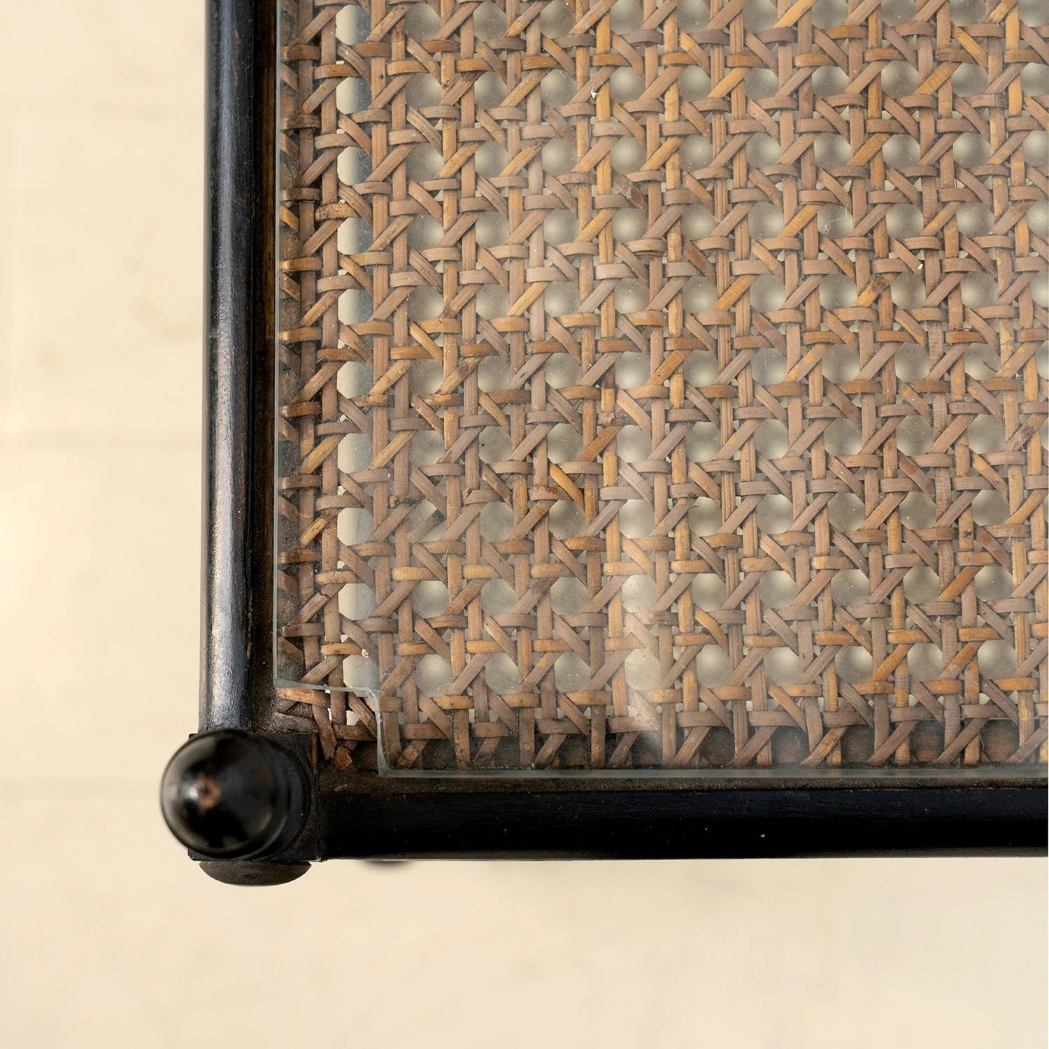 ENGLISH REGENCY CANED ETAGERE