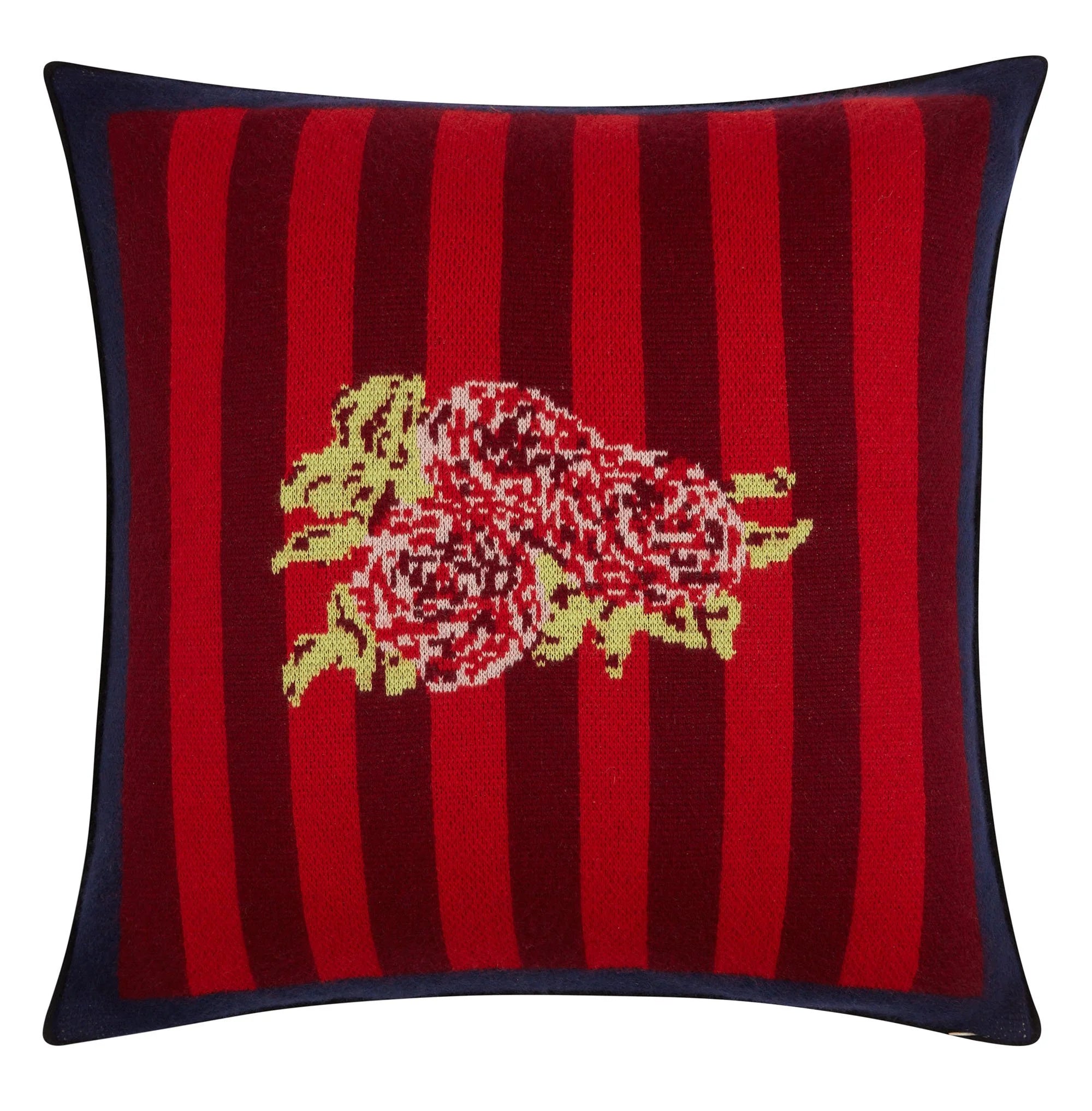 Leopard Stripes Dark Blue Pillow