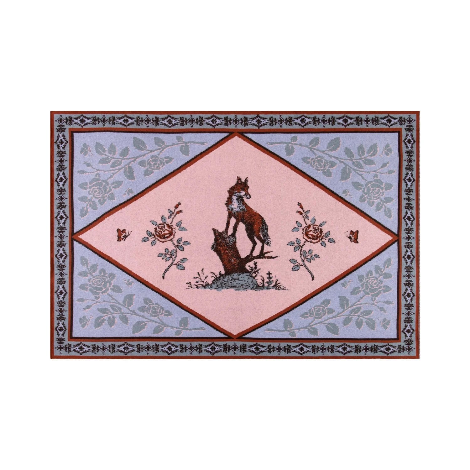 SAVED NY x LUKAS THE ILLUSTRATOR  "Fairy Tale Fox" Cashmere Blanket