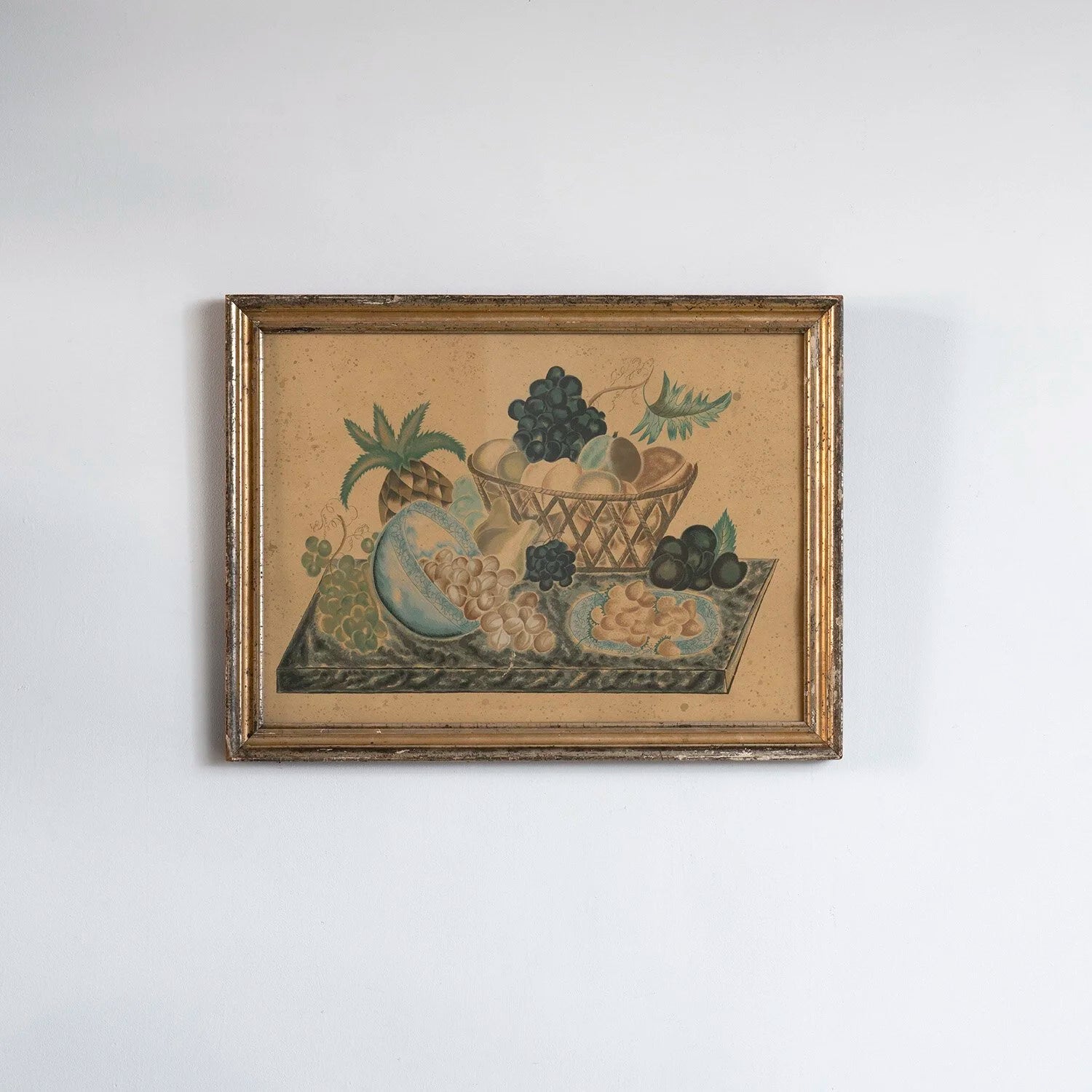 FOLK ART STILL LIFE OF FRUIT