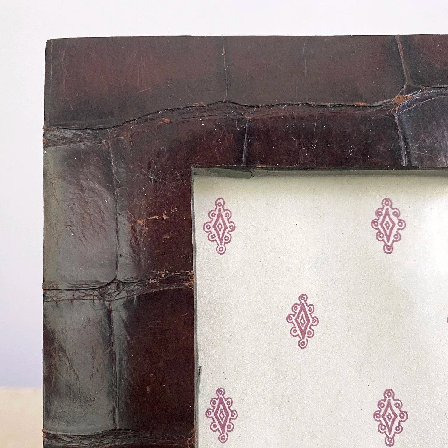 CROCODILE LEATHER FRAME