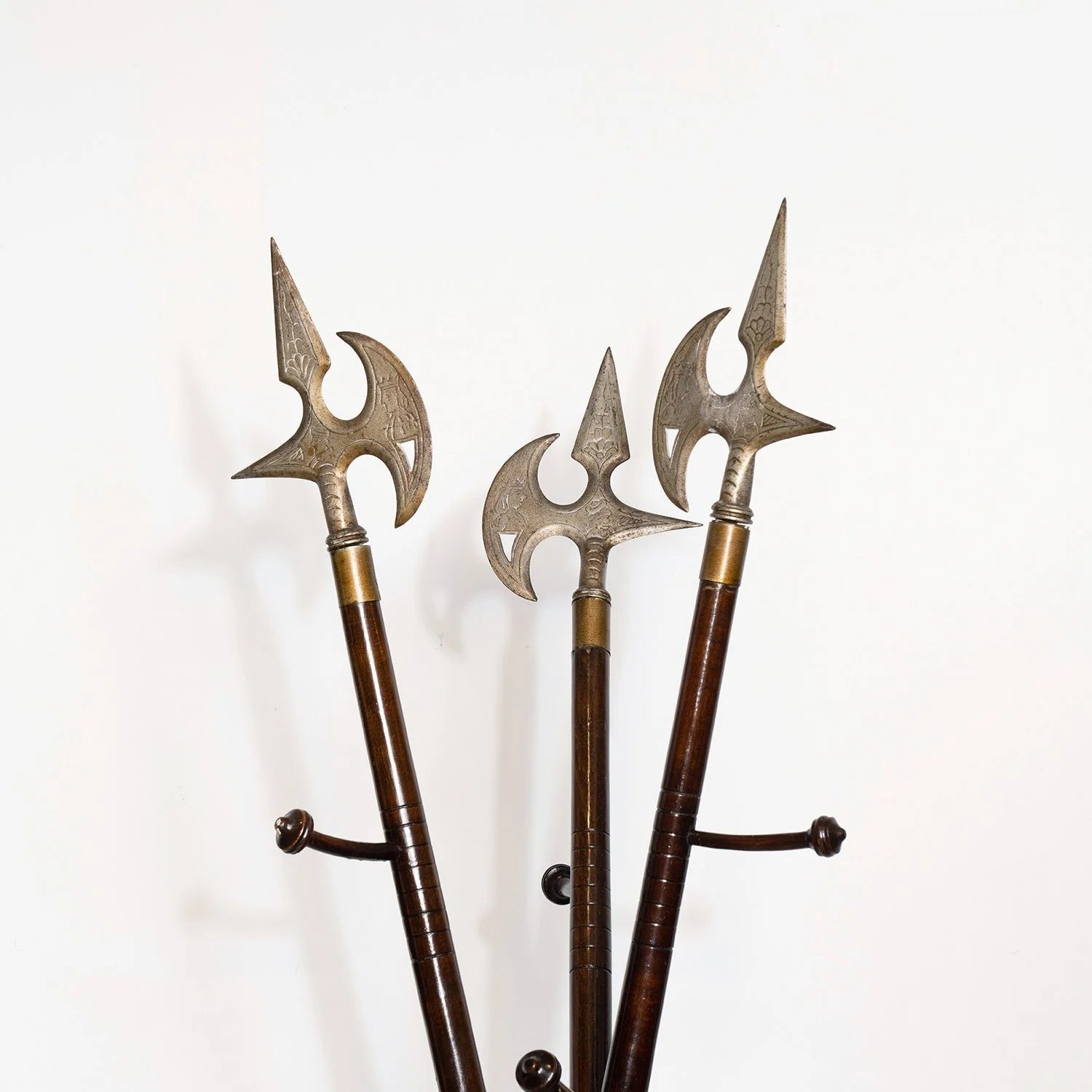 FRENCH FAUX BAMBOO PIKE FORM PORTE MANTEAU