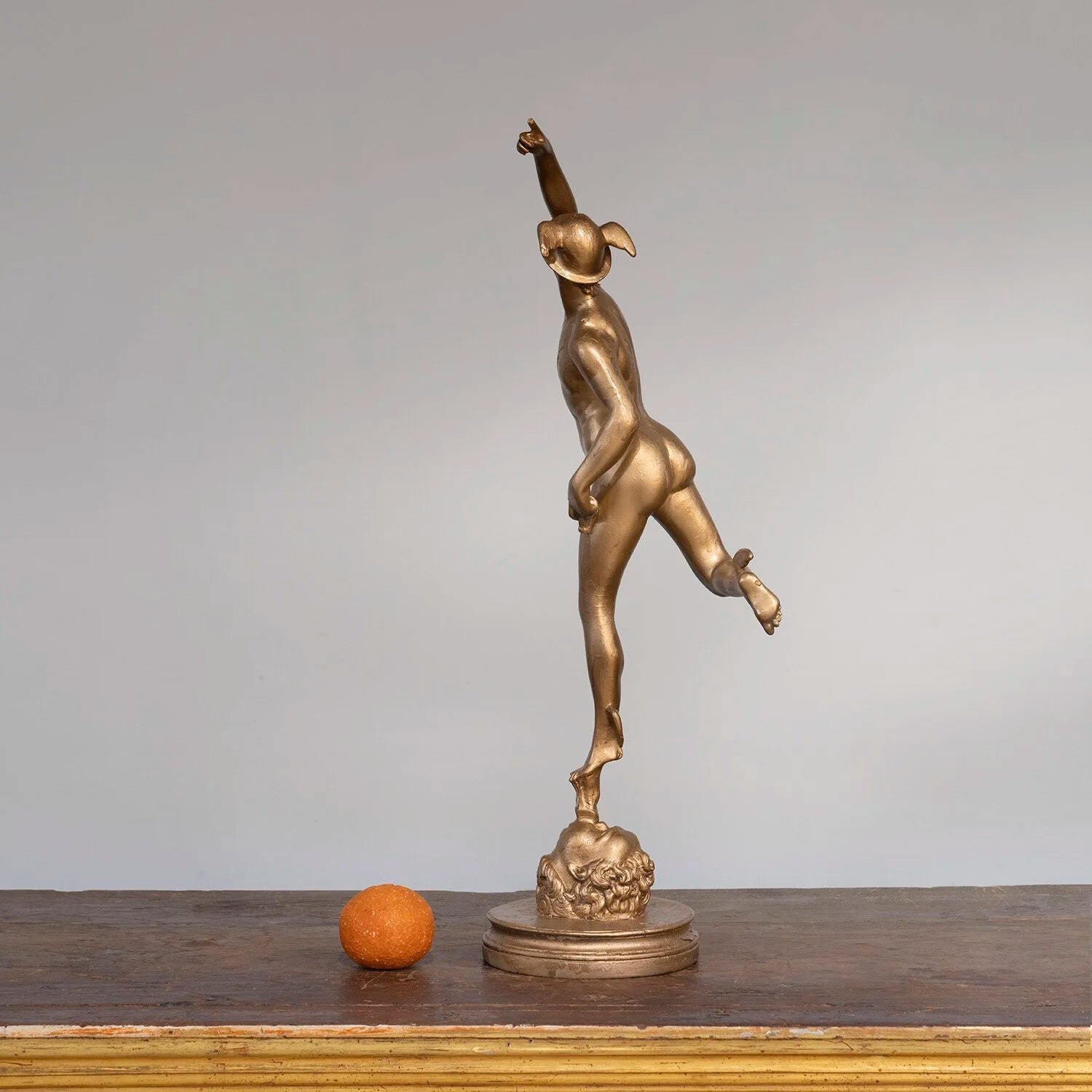 GILT STATUE OF HERMES