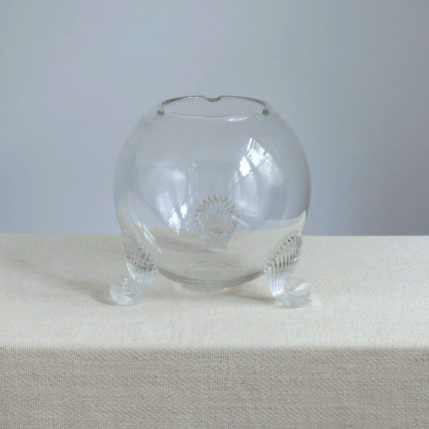 LARGE MURANO BLOWN GLASS FOOTED BOWL