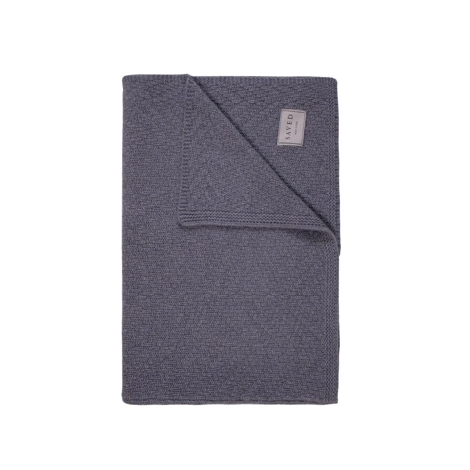 HERRINGBONE KNIT THROW BLANKET [6 Colors]