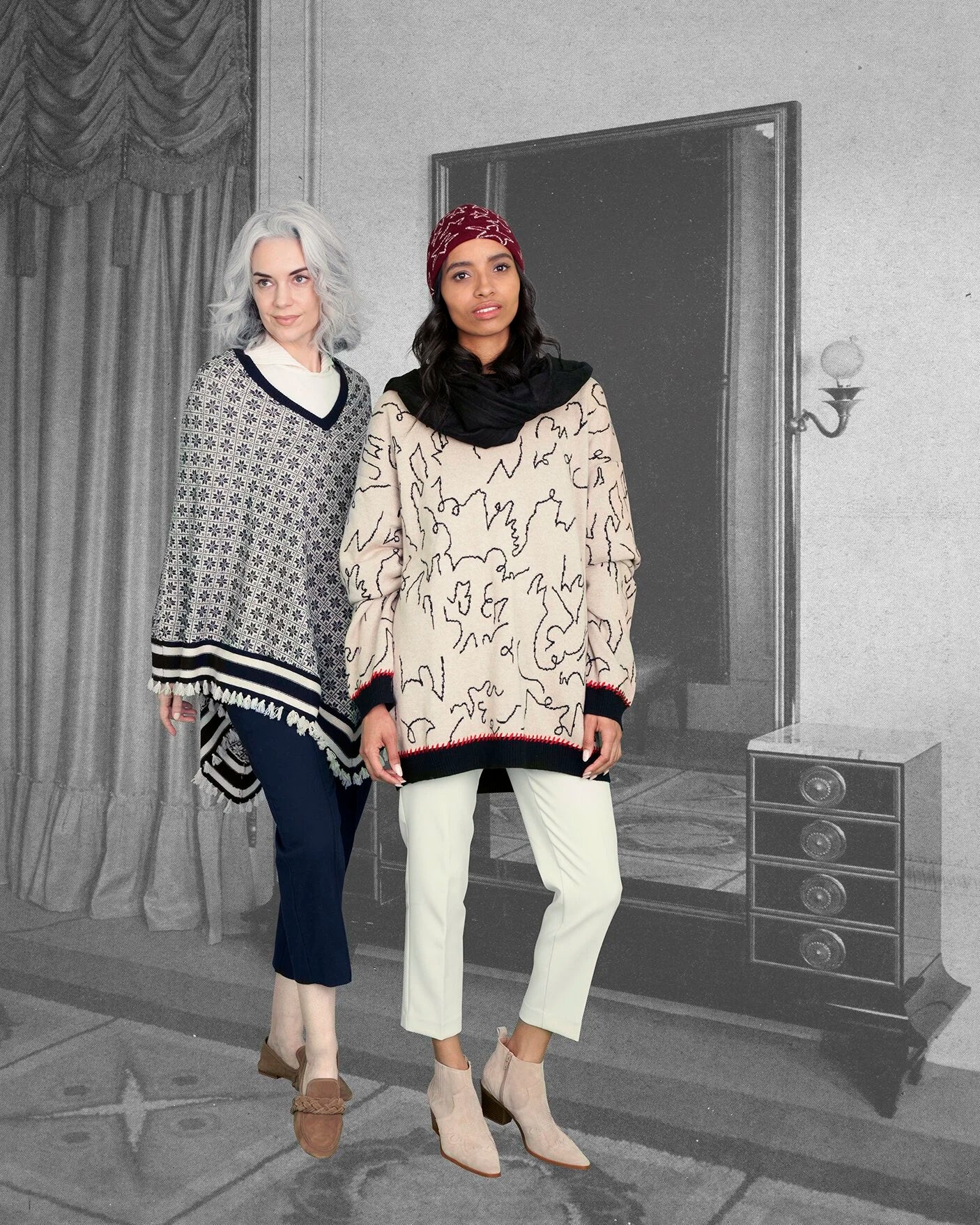 REVERSIBLE MODERN CALLIGRAPHY SWEATER