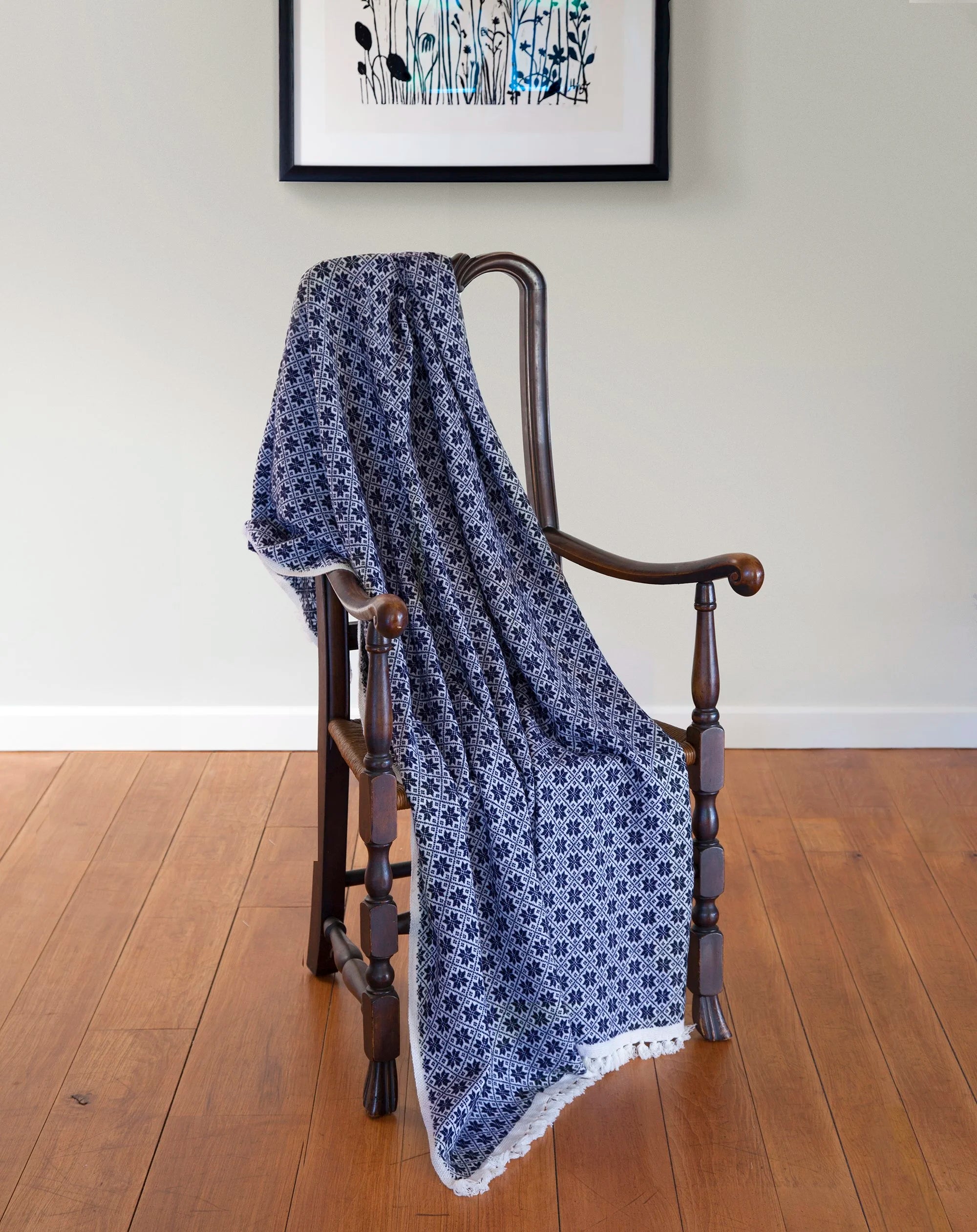 SNOWFLAKES Cashmere Blanket
