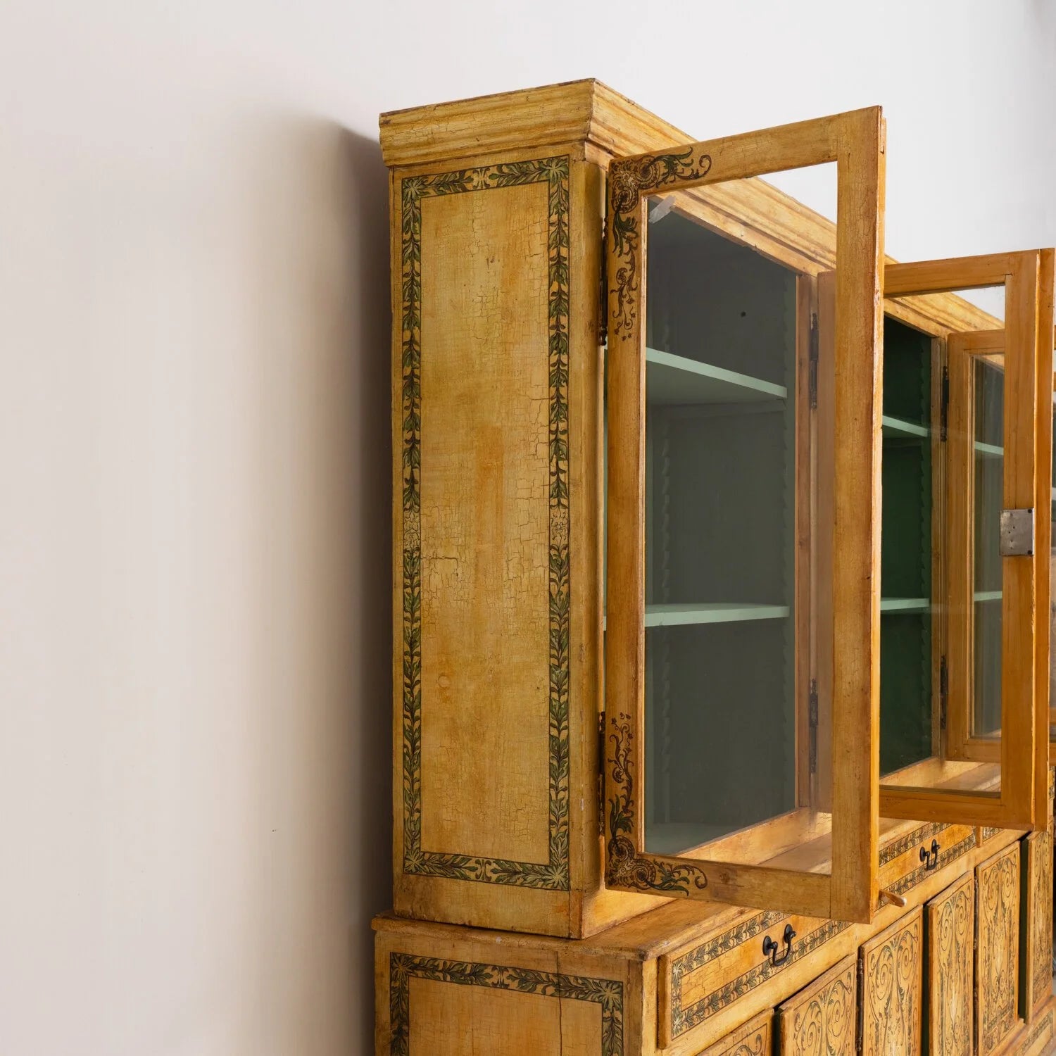 INTRICATELY PAINT DECORATED ITALIAN CABINET