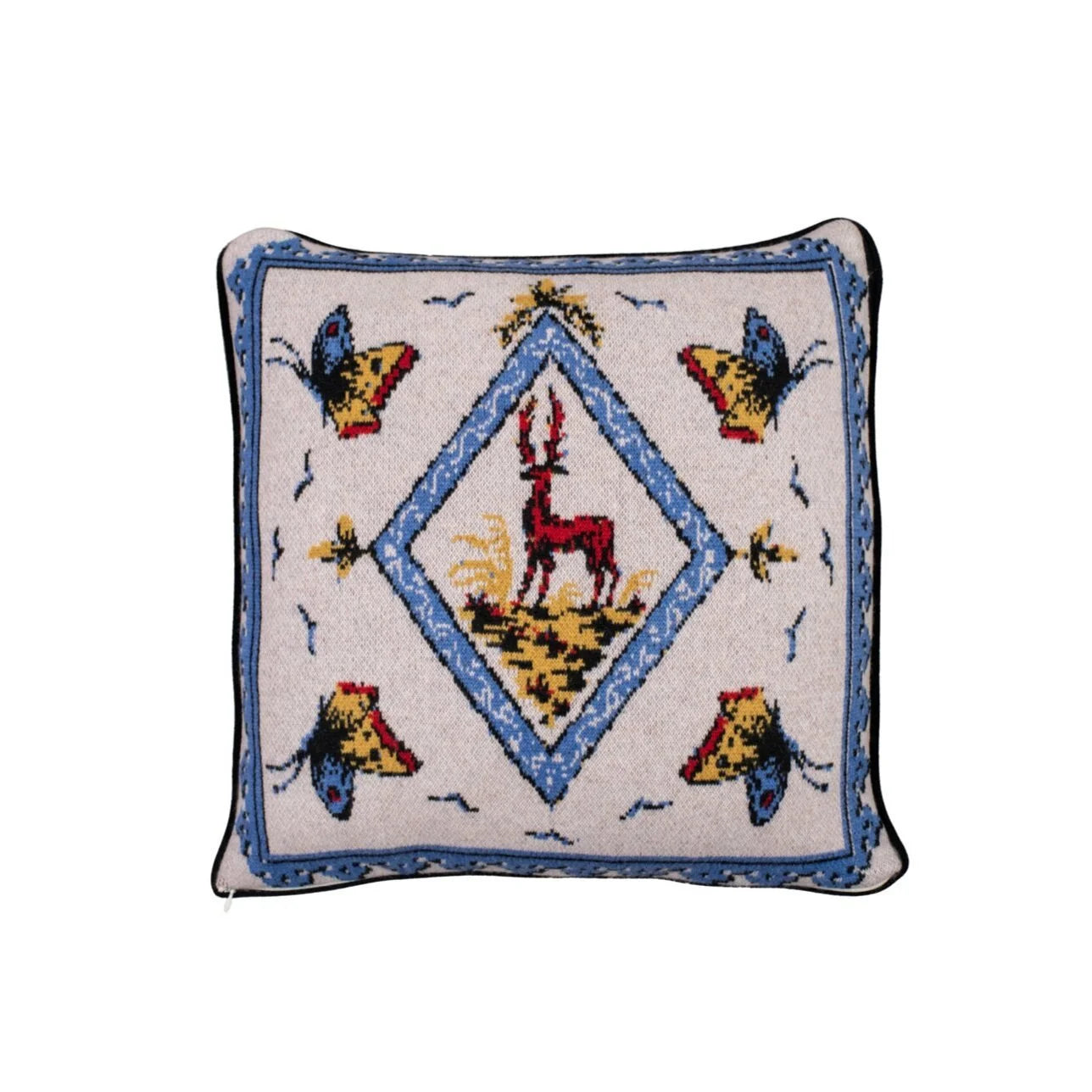 Saved NY x LUKAS THE ILLUSTRATOR "Alpine Stag" Cashmere Pillows