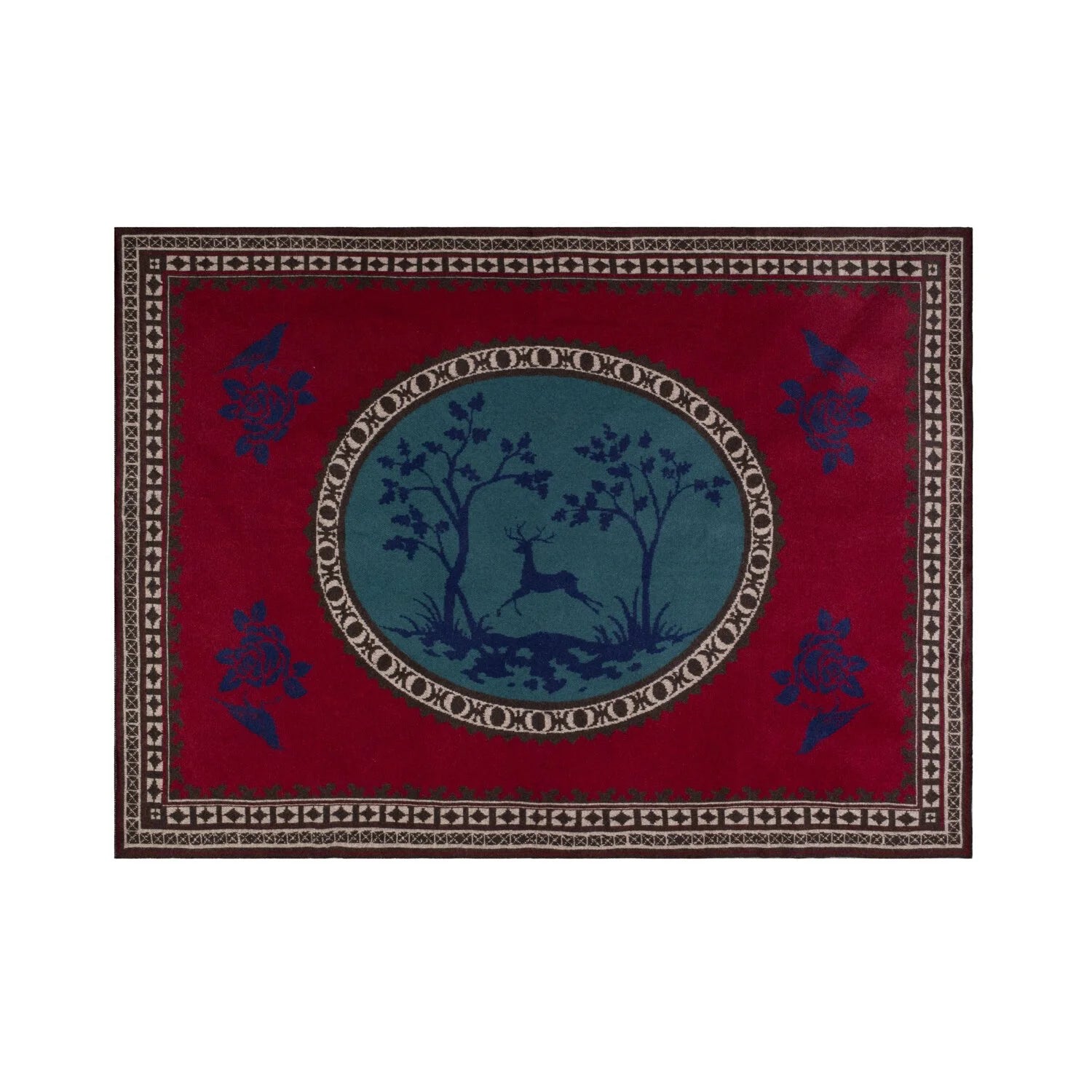 SAVED NY x LUKAS THE ILLUSTRATOR "DANCE OF THE DEER" Cashmere Blankets