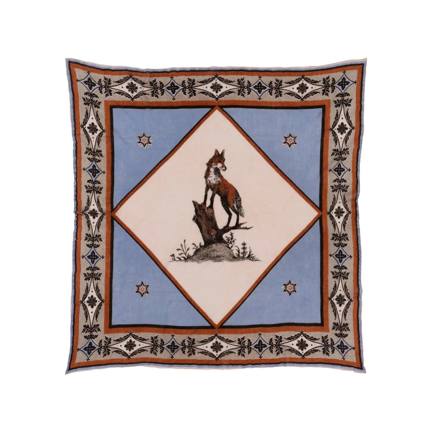SAVED NY x Lukas the Illustrator "Fairy Tale Fox" Cashmere scarf