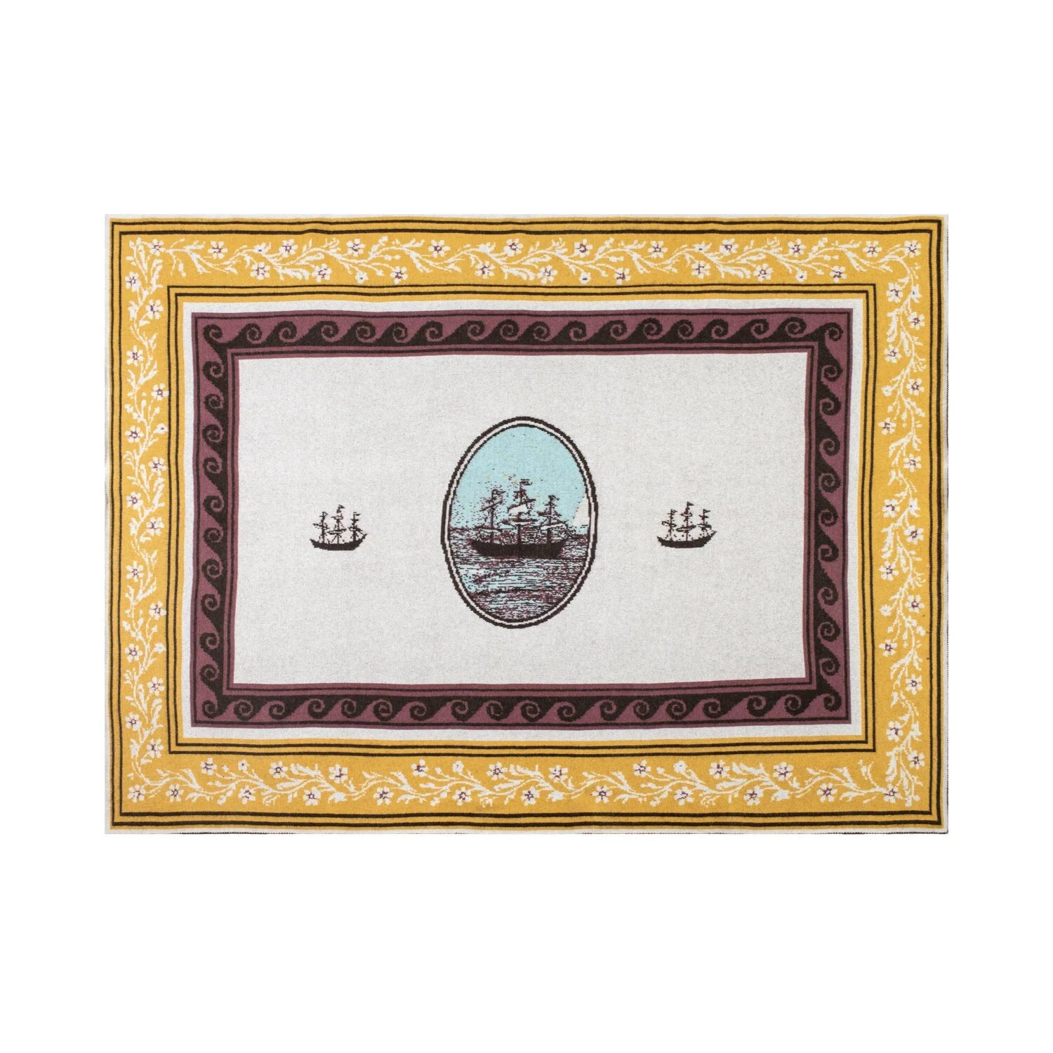 SAVED NY x Lukas the Illustrator "High Seas" Cashmere Blanket