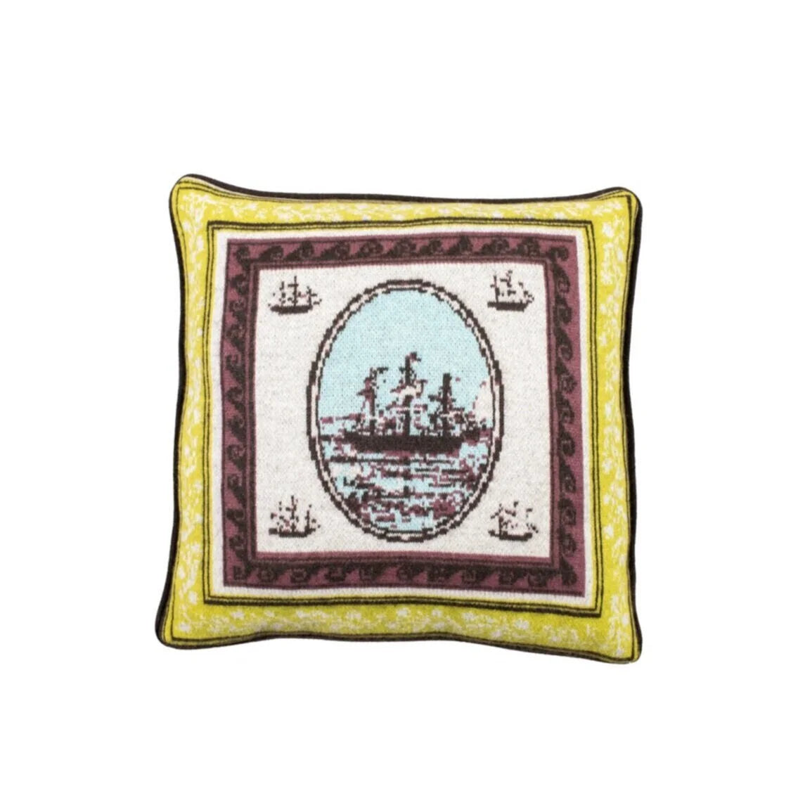 SAVED NY x LUKAS THE ILLUSTRATOR  "HIGH SEAS" Cashmere Pillow