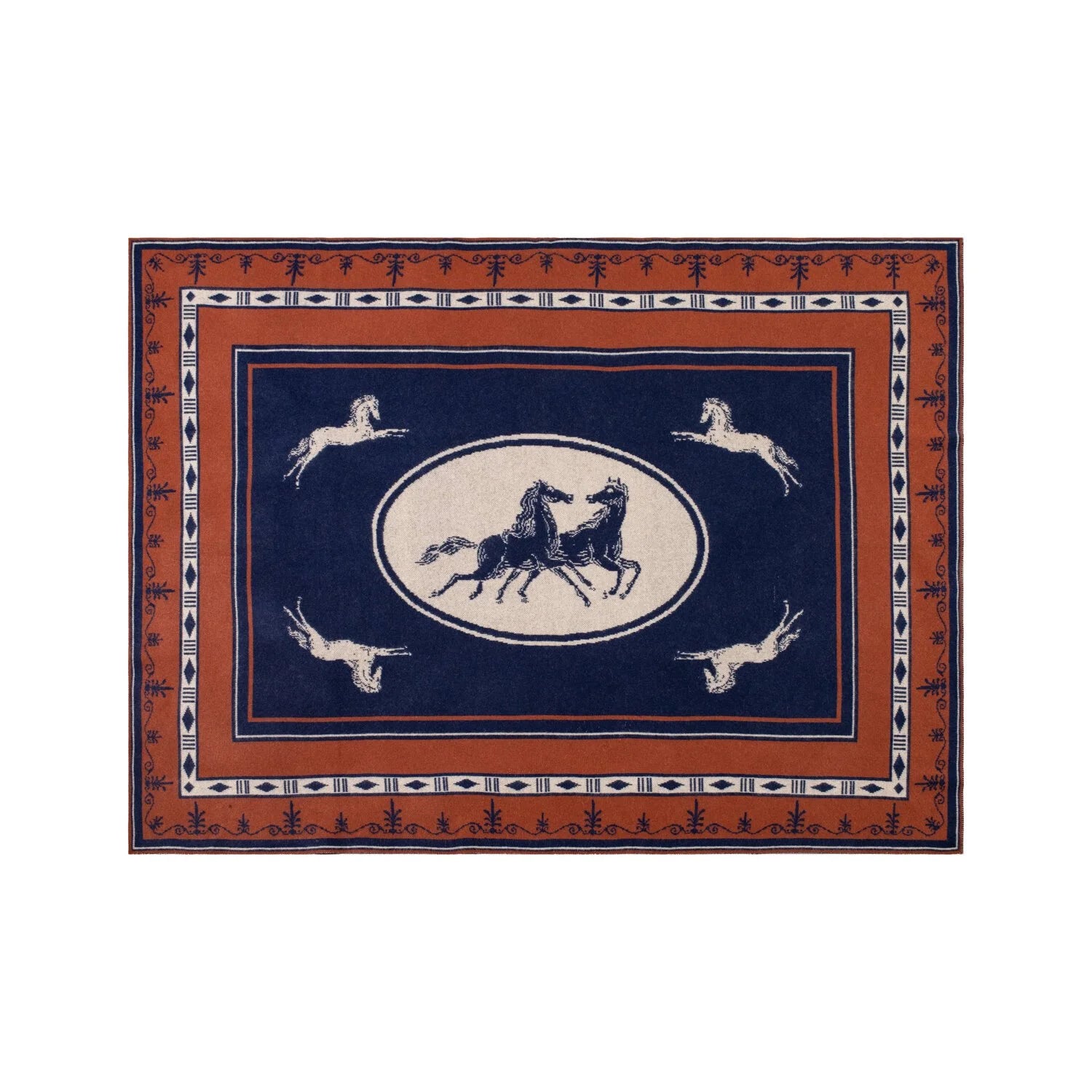 SAVED NY x LUKAS THE ILLUSTRATOR "IMMORTAL HORSES" Cashmere blanket