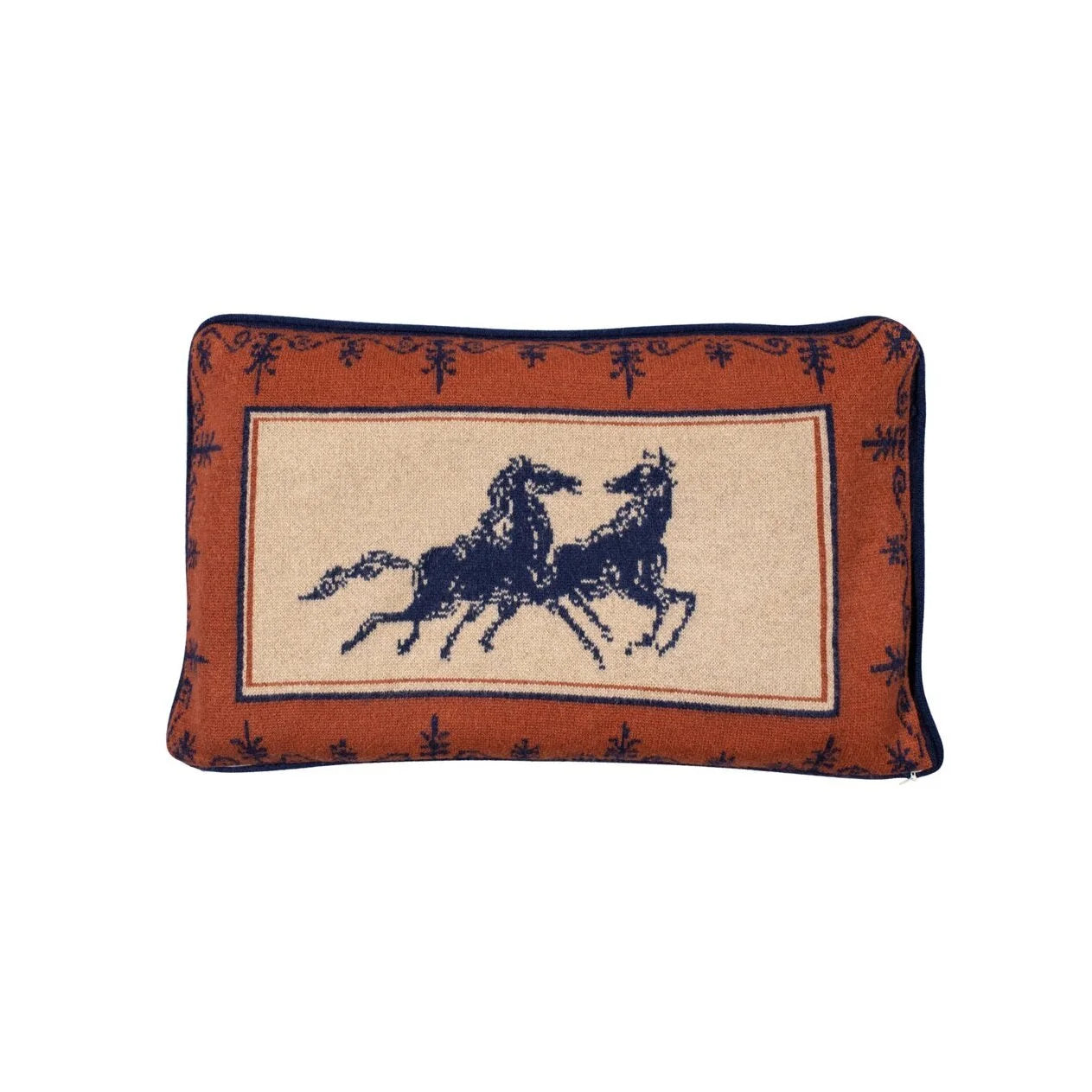 SAVED NY x LUKAS THE ILLUSTRATOR  "IMMORTAL HORSES" cashmere pillow