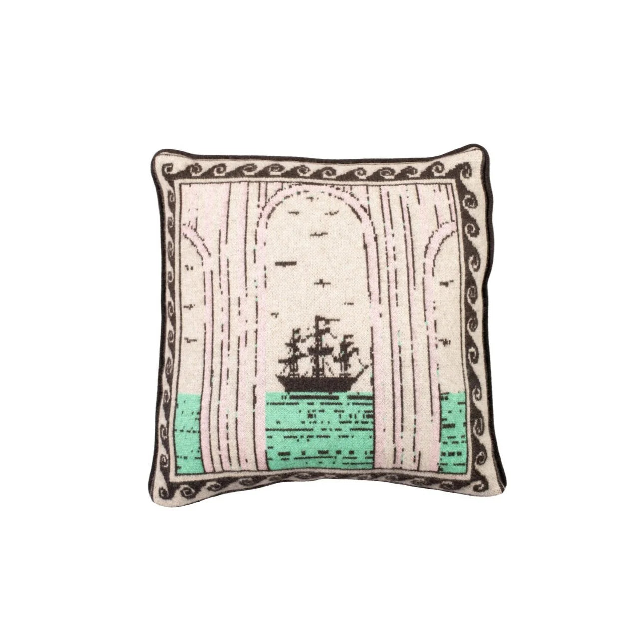 SAVED NY x Lukas The Illustrator "Sailor's Gate" Cashmere Pillow