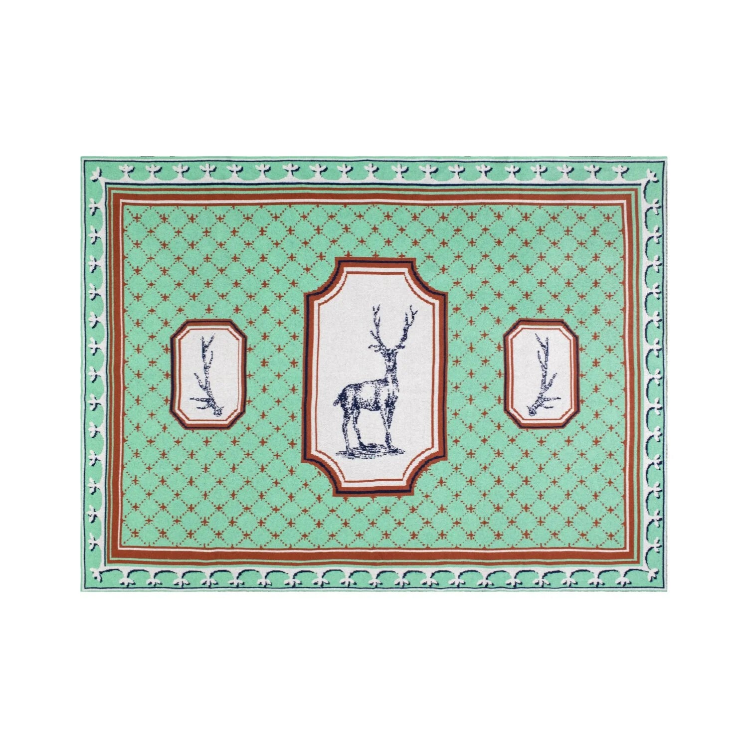 SAVED NY x LUKAS THE ILLUSTRATOR  "STAG" Cashmere Blankets