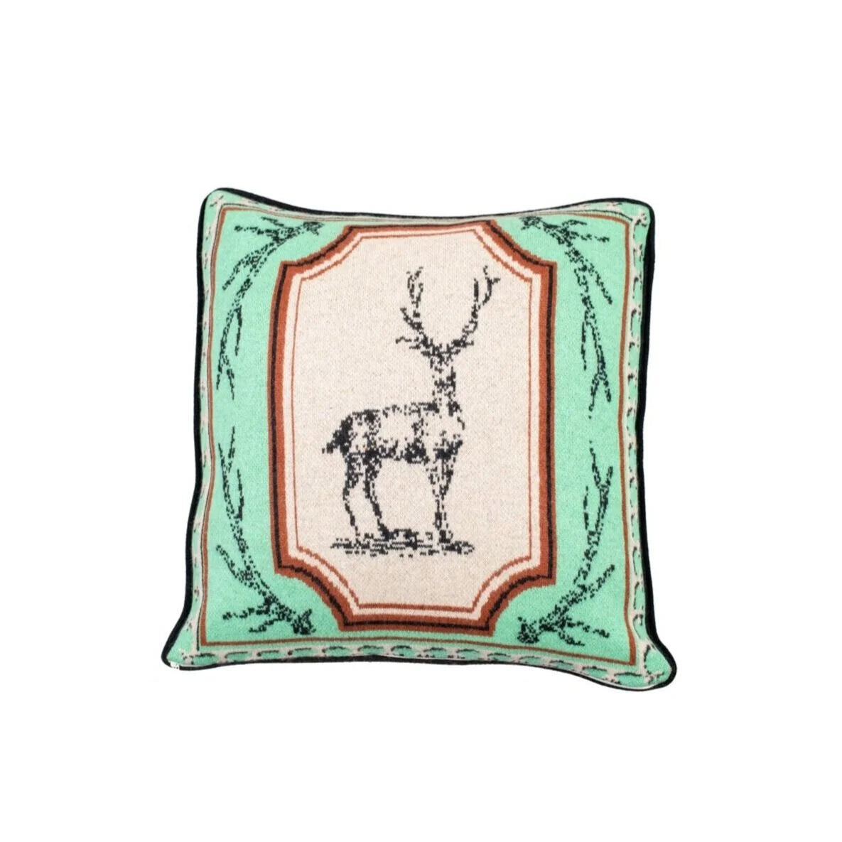 SAVED NY x Lukas the Illustrator "Stag" Cashmere Pillow