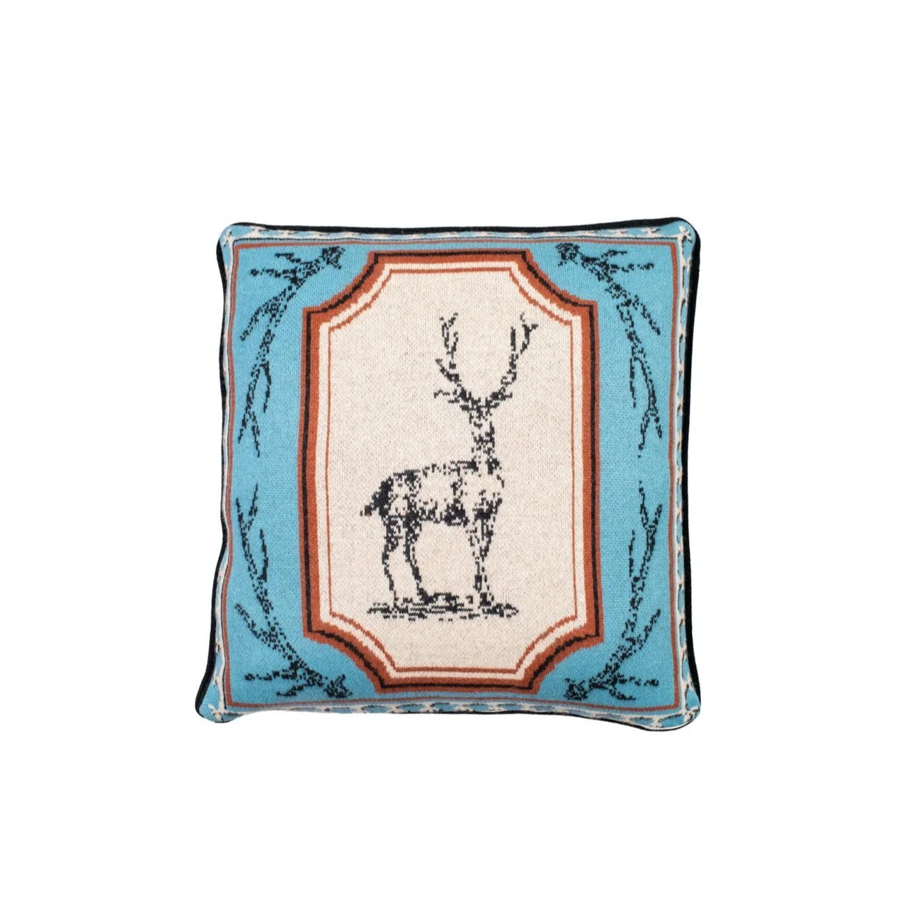SAVED NY x Lukas the Illustrator "Stag" Cashmere Pillow