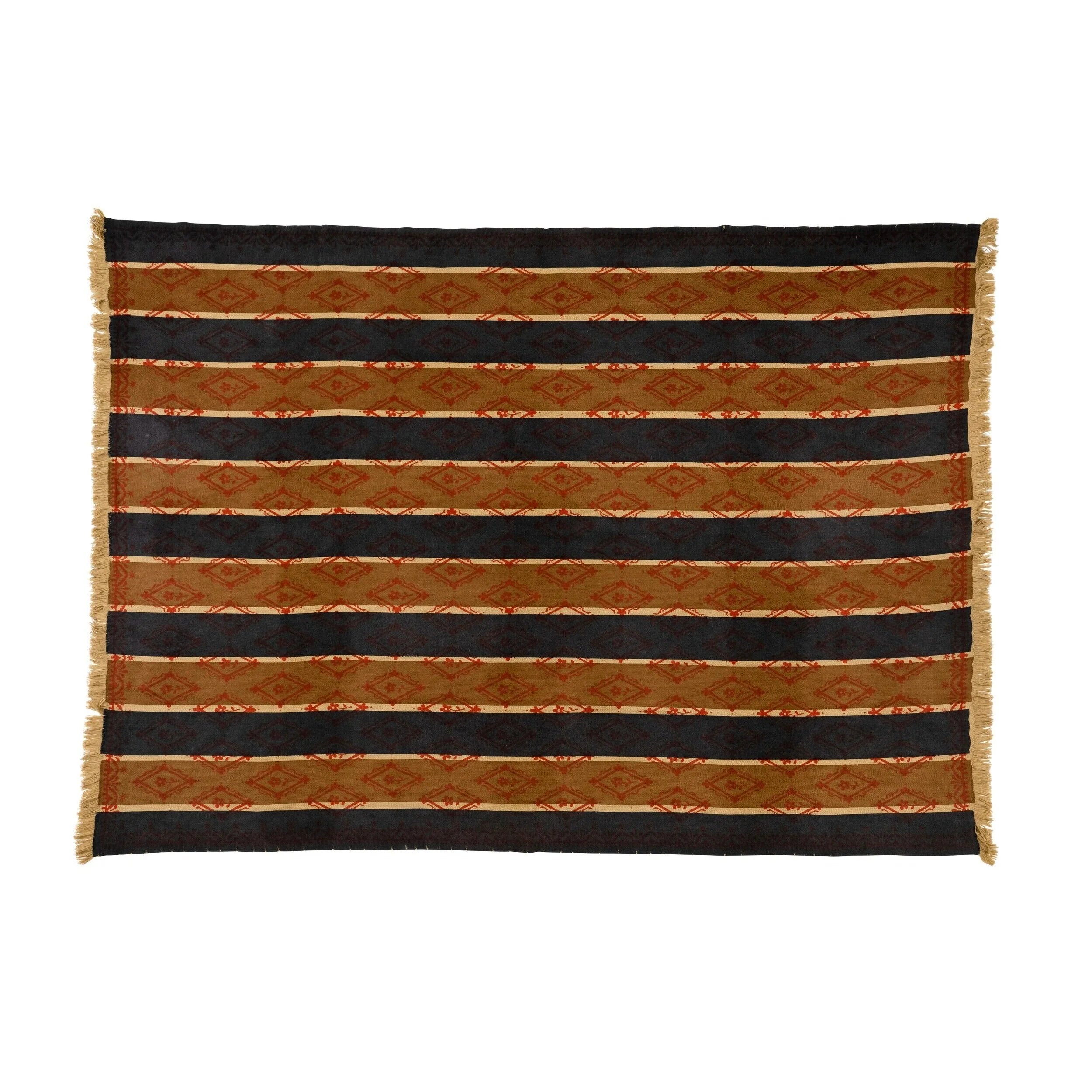 SAVED NY x Lukas the Illustrator "Wallpaper Stripe" Woven Cashmere Throw
