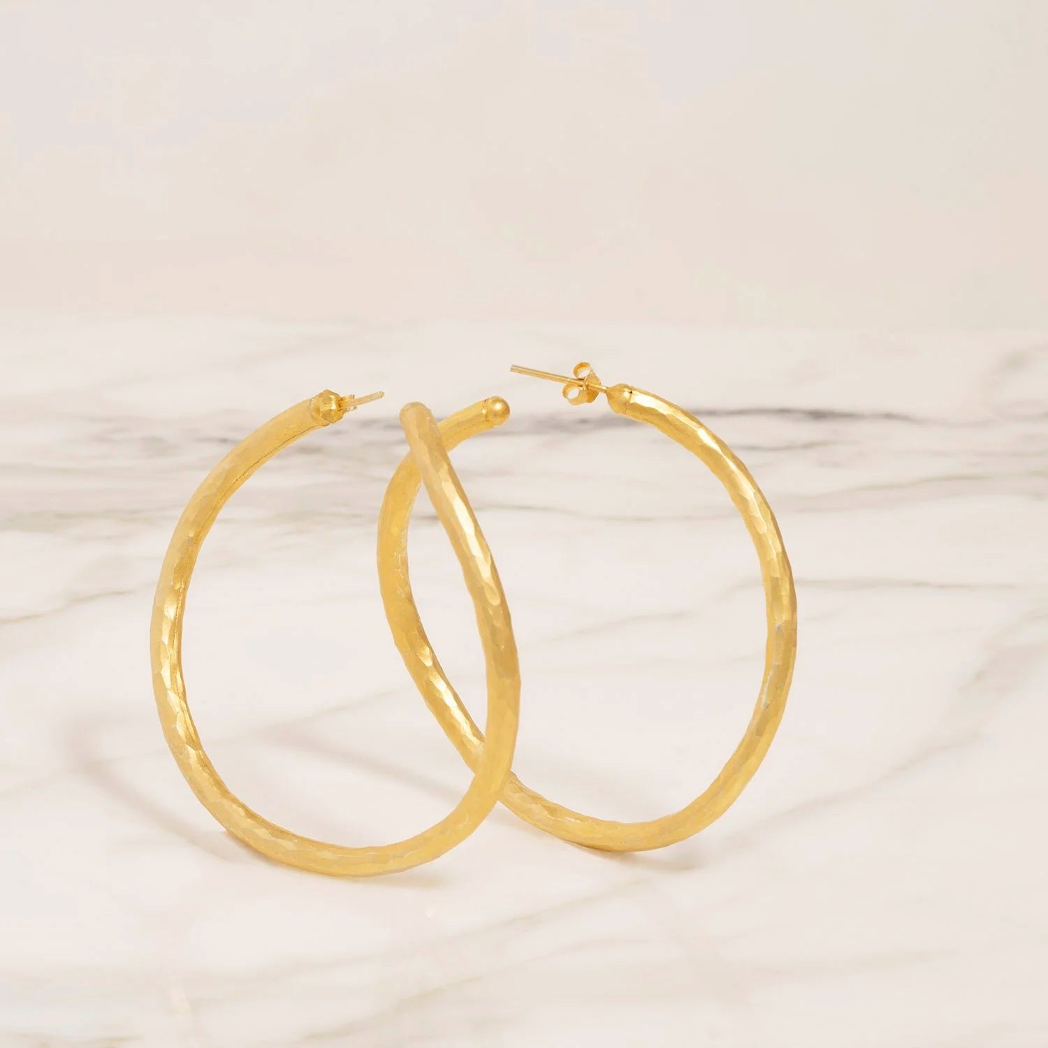LARGE GOLD HOOP EARRINGS