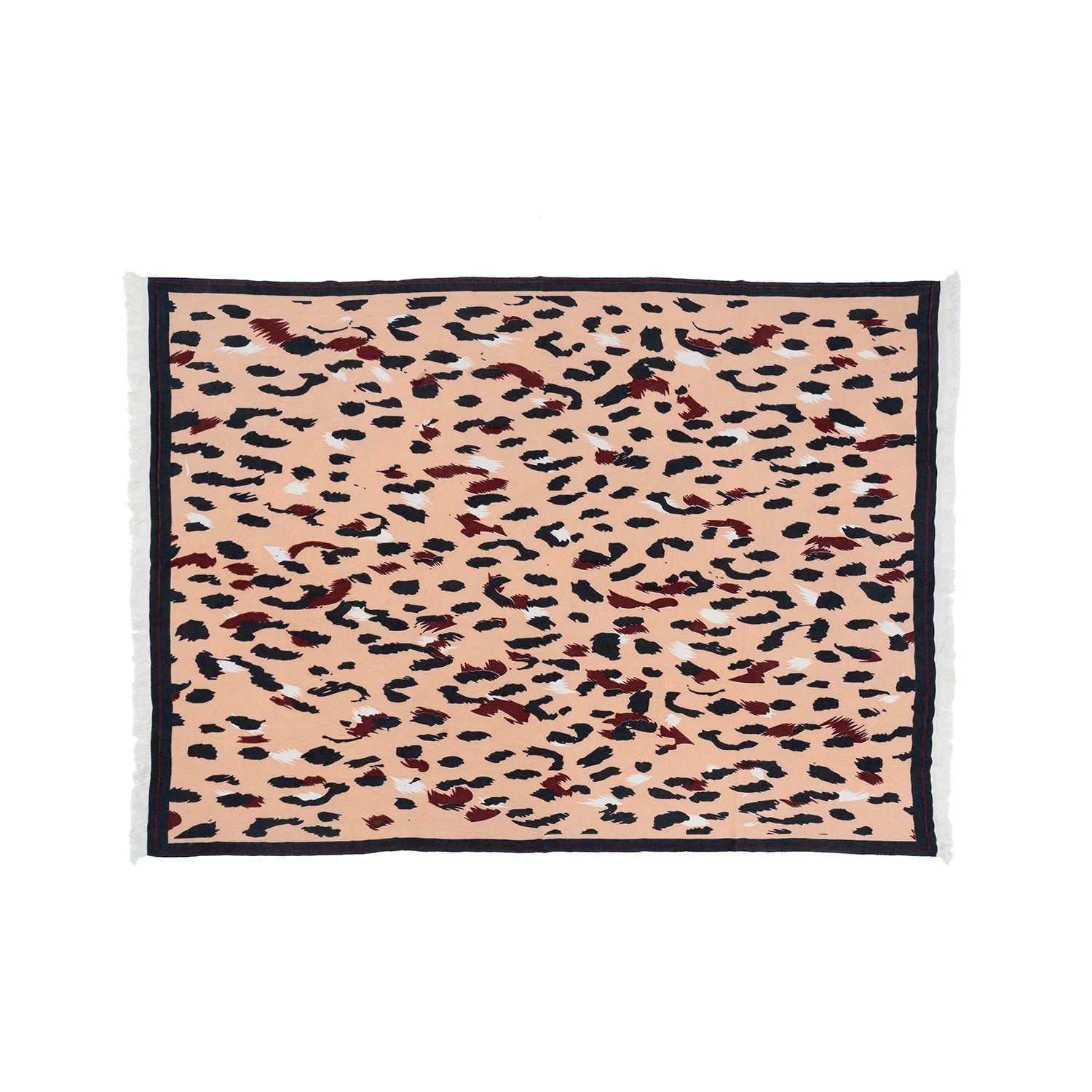 "Gomez" LEOPARD Woven Cashmere Throw