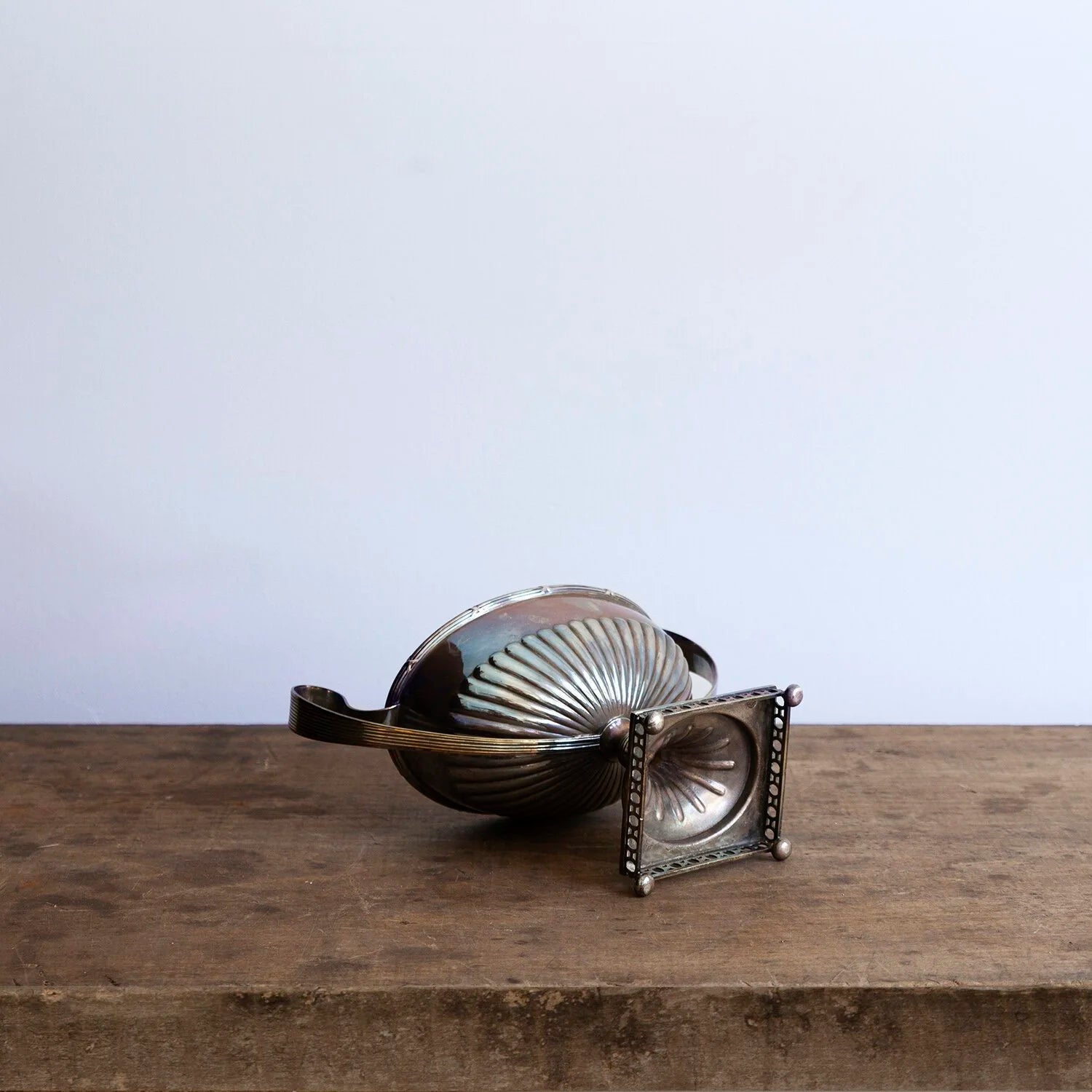 EDWARDIAN GILT ALPACA SILVER CENTERPIECE