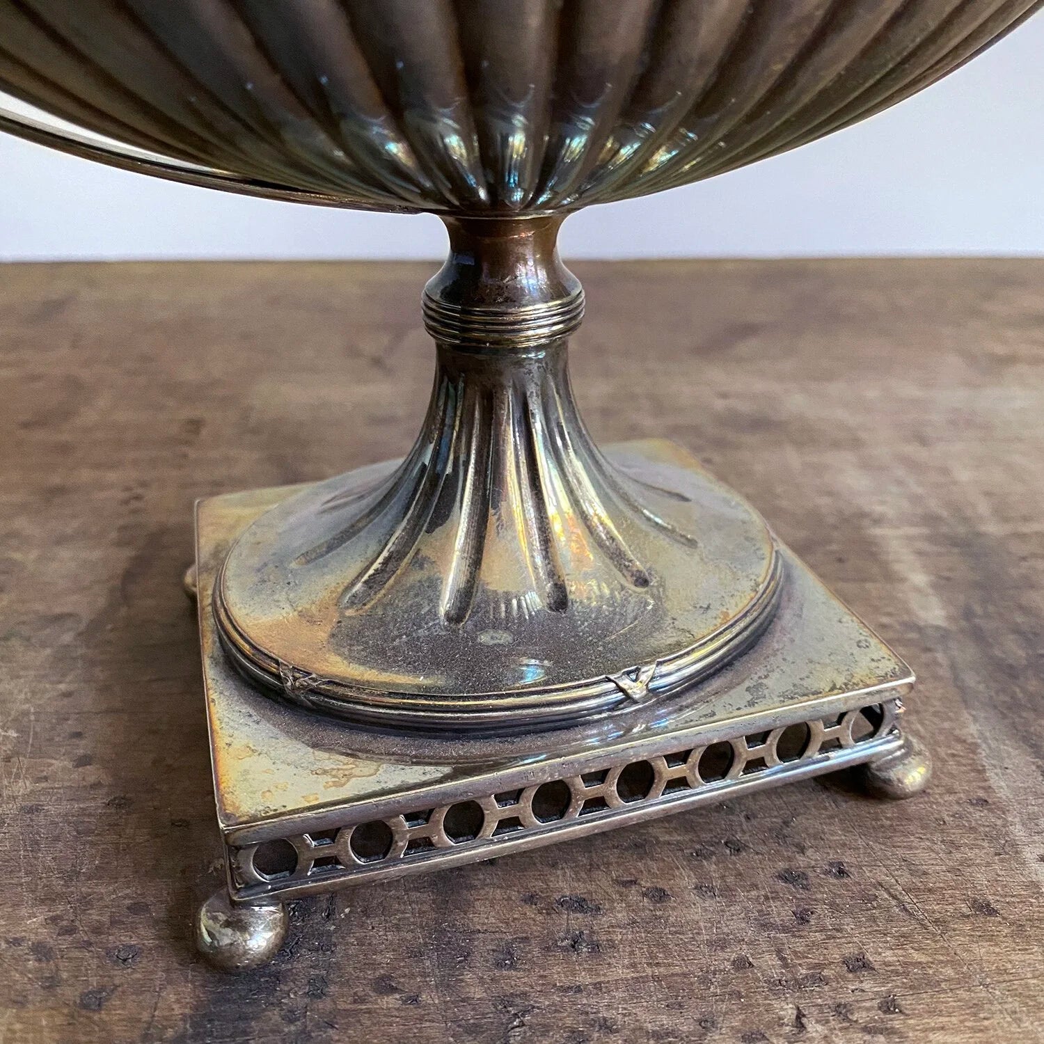 EDWARDIAN GILT ALPACA SILVER CENTERPIECE