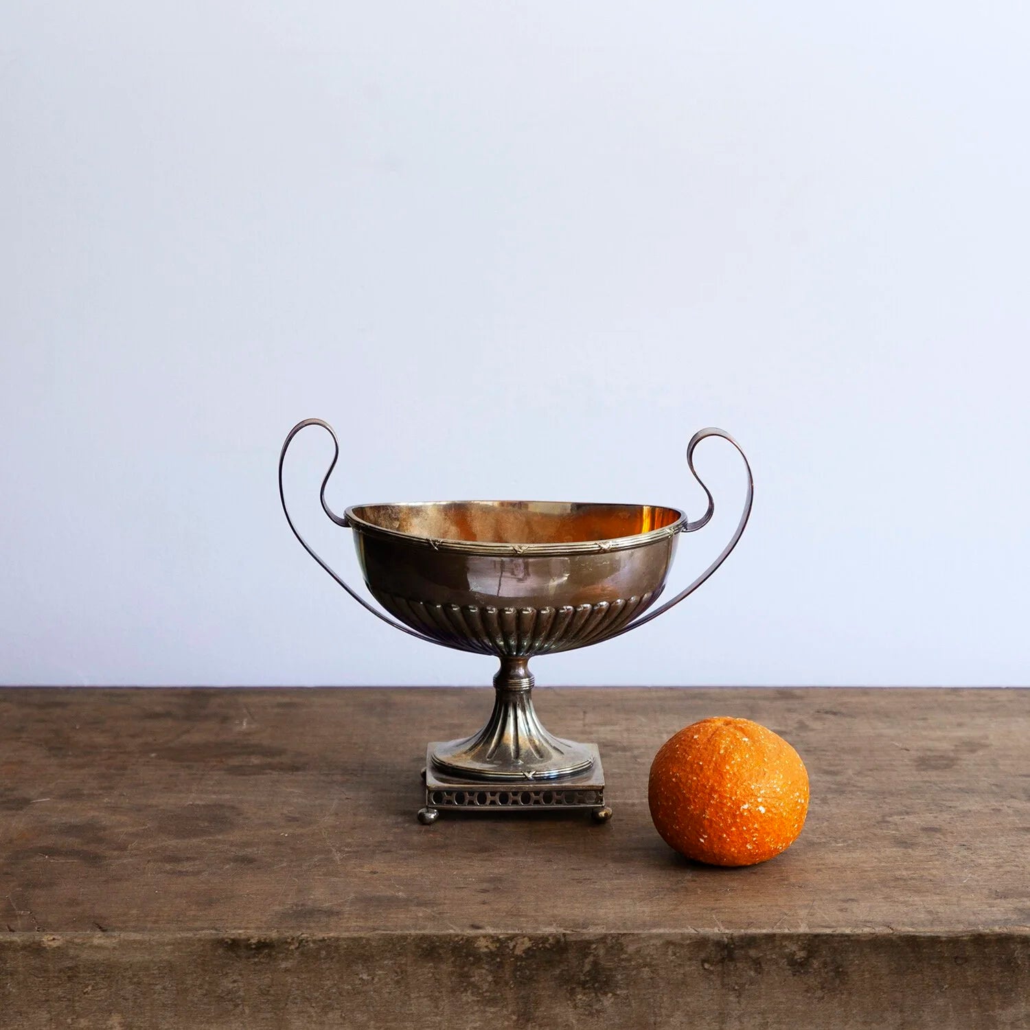 EDWARDIAN GILT ALPACA SILVER CENTERPIECE