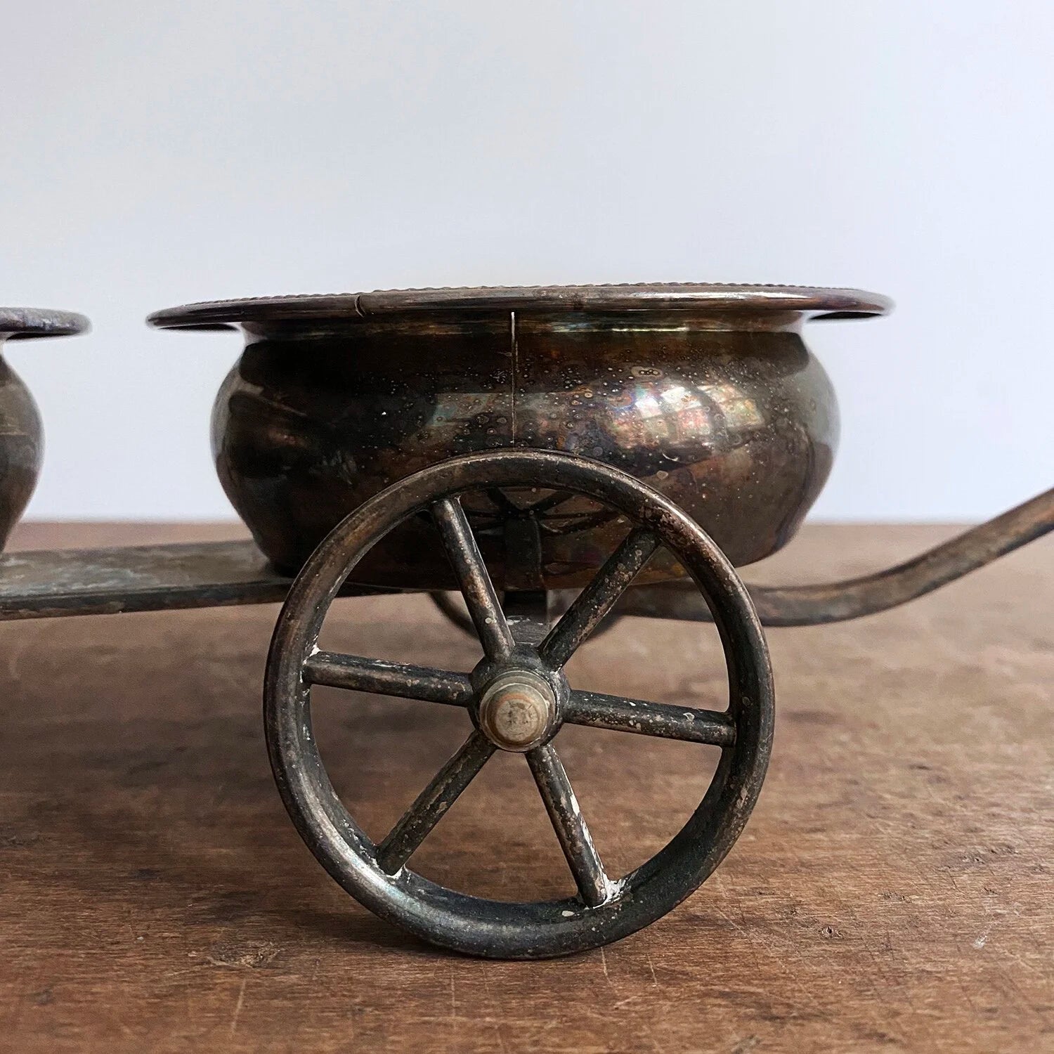 ANTIQUE TABLE BOTTLE CART