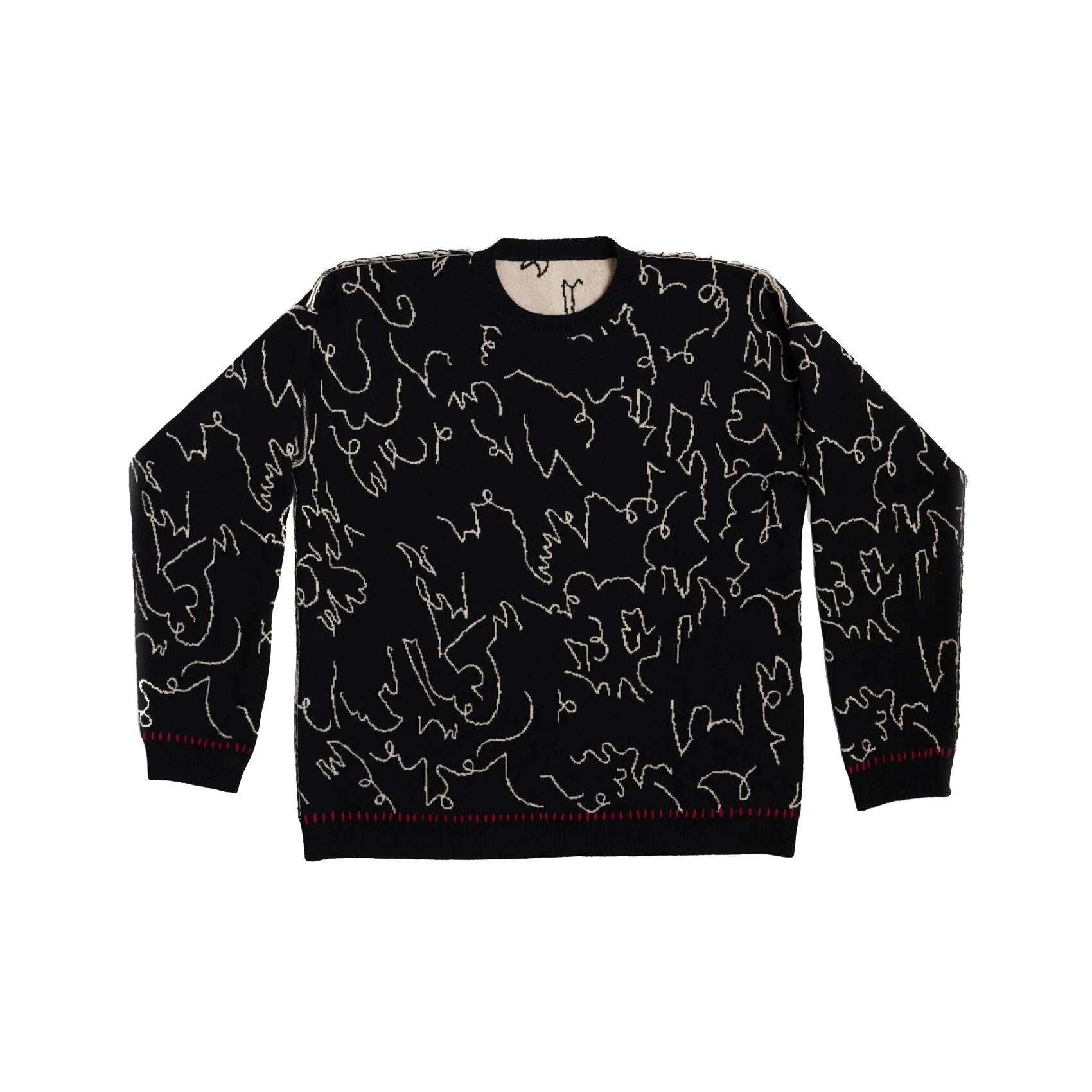 REVERSIBLE MODERN CALLIGRAPHY SWEATER
