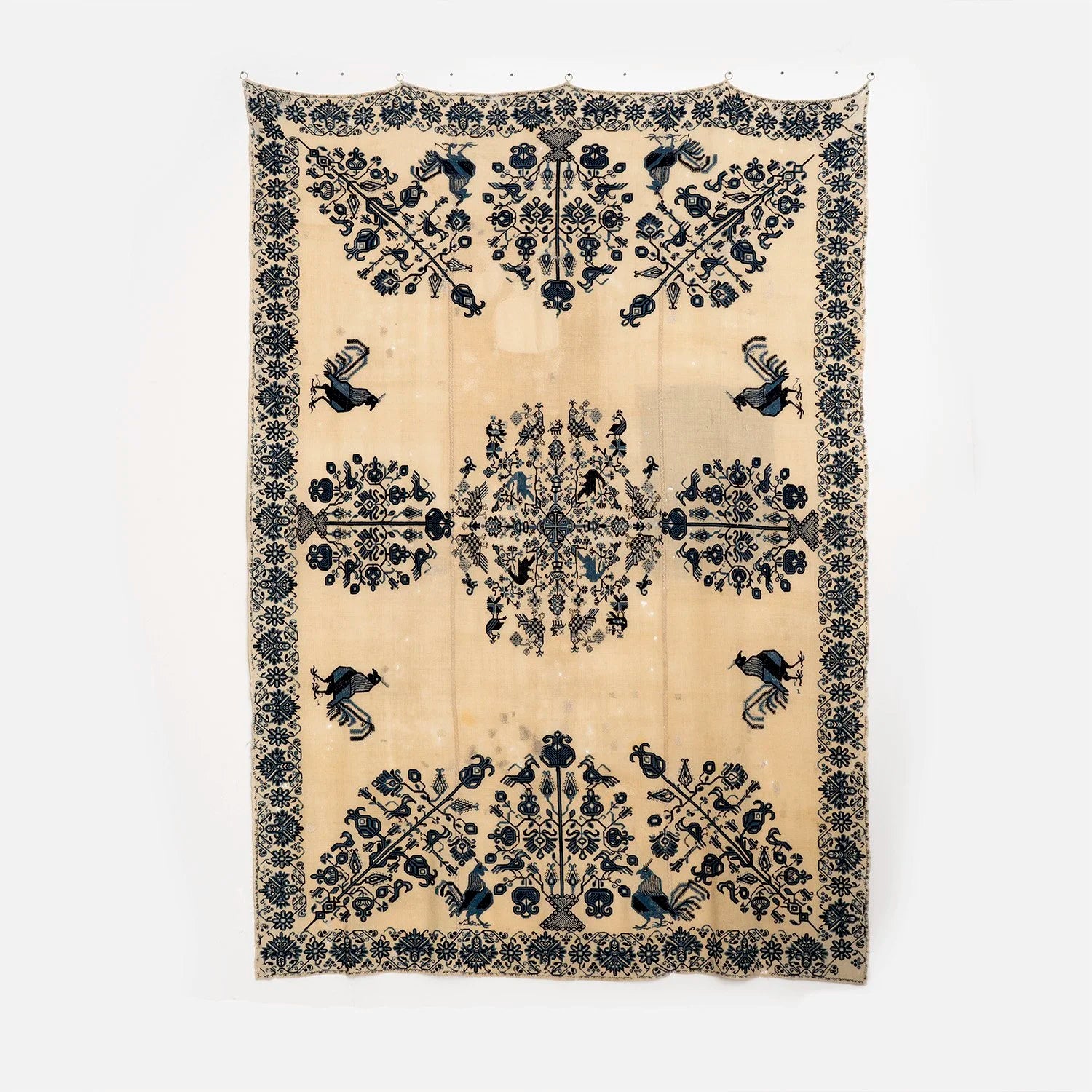 EMBROIDERED SWEDISH BEDSPREAD WALL HANGING