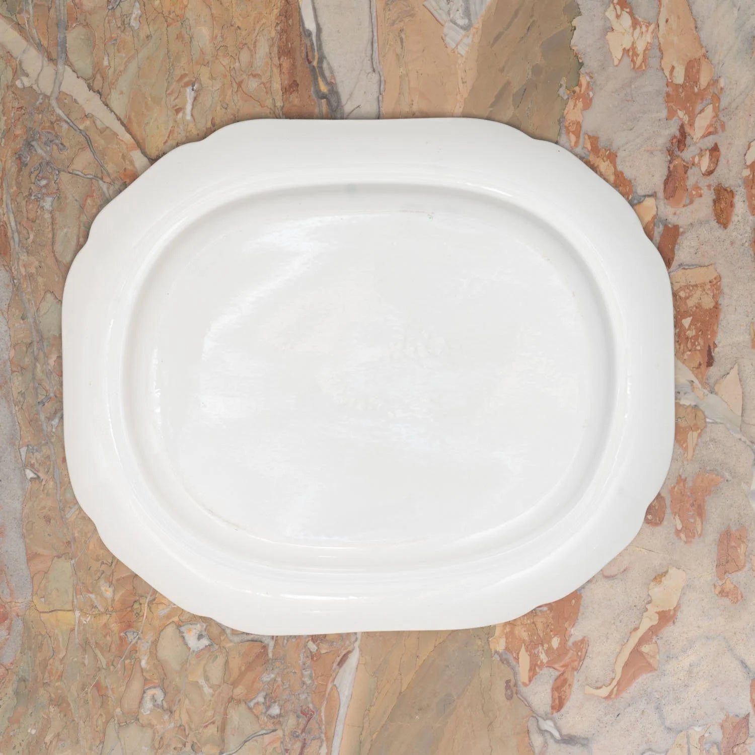 ANTIQUE PAIR OF HAND PAINTED PLATTERS