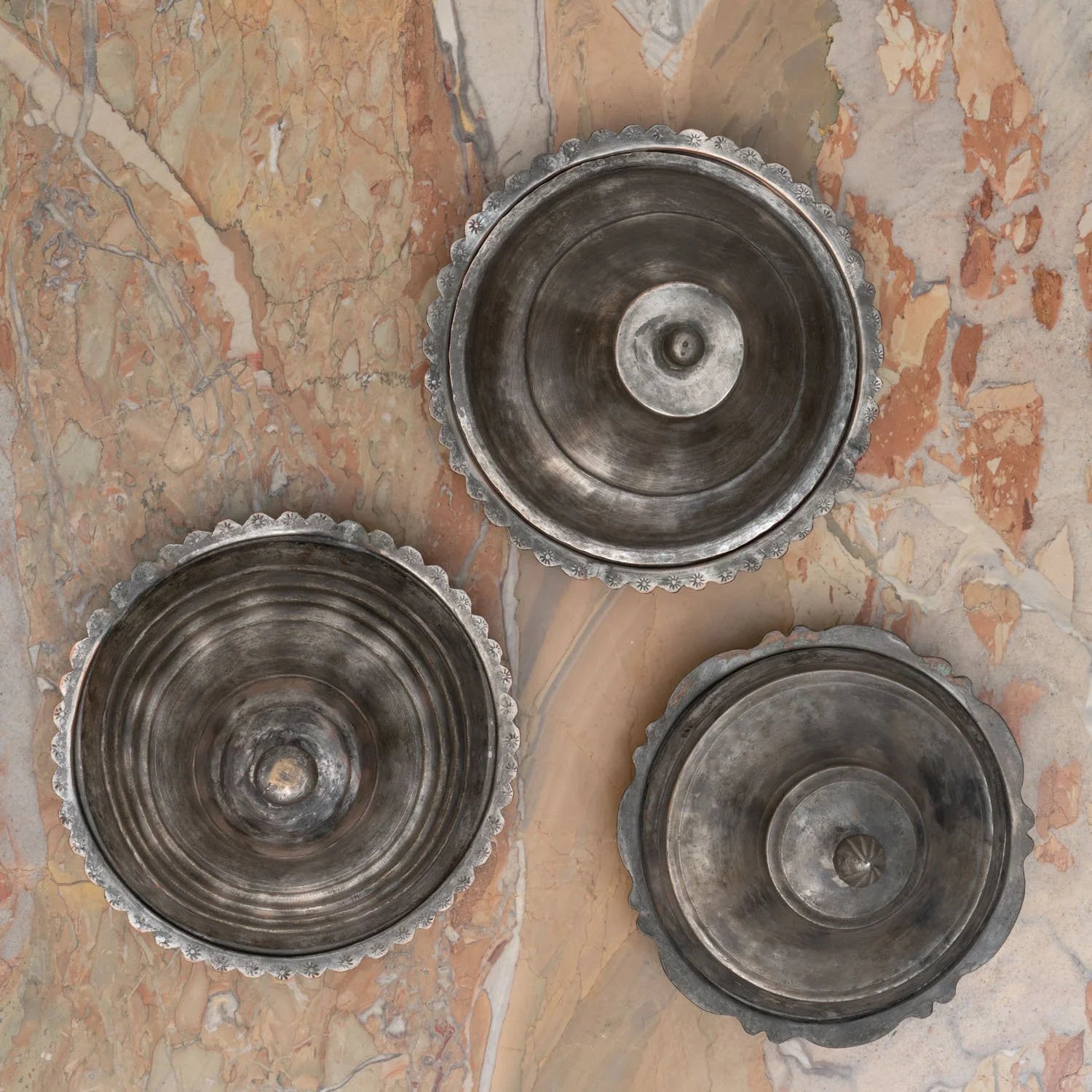 OTTOMAN TINNED COPPER COVERED SERVING DISH I