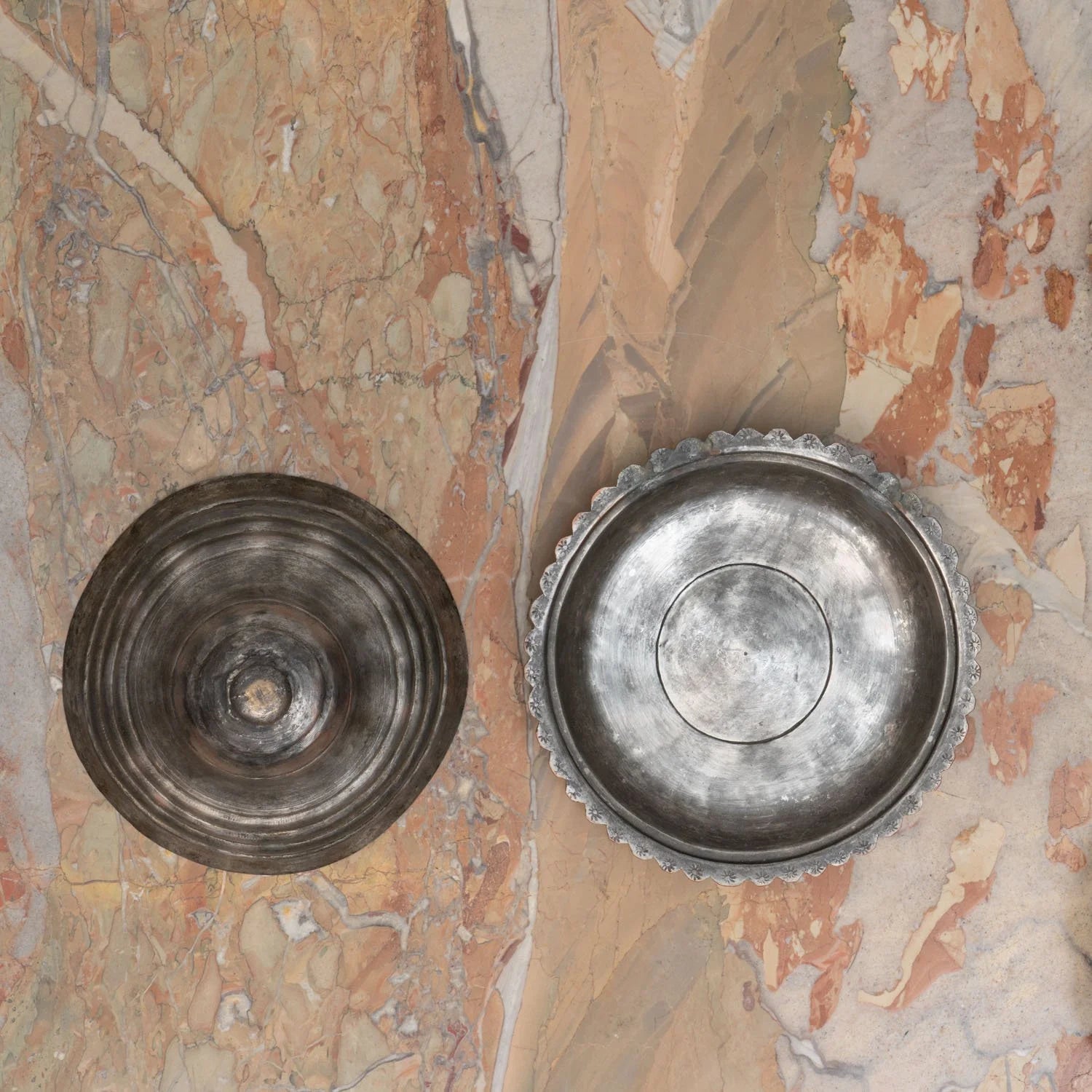 OTTOMAN TINNED COPPER COVERED SERVING DISH I